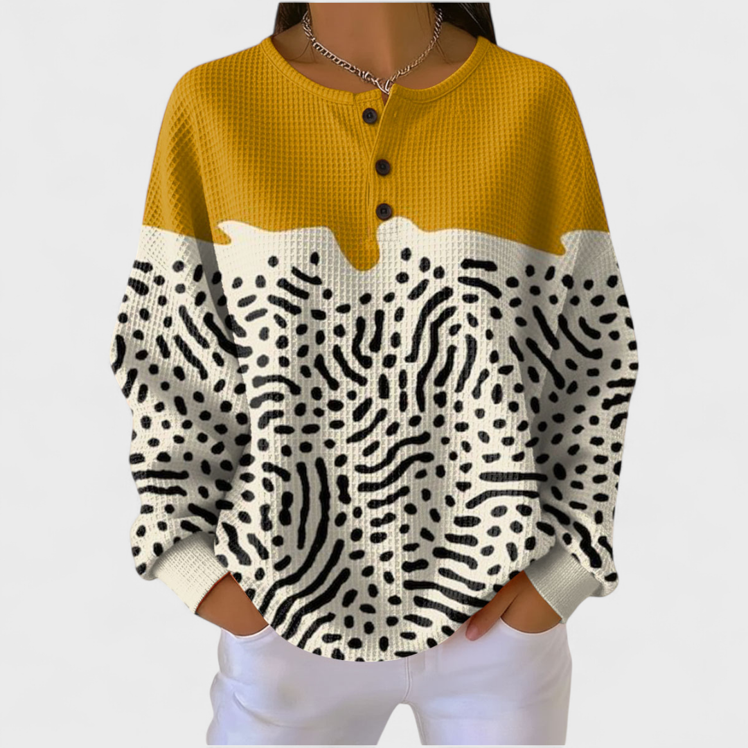 Olivia | Women's Christmas Sweatshirt Crewneck Holiday Print Long Sleeve