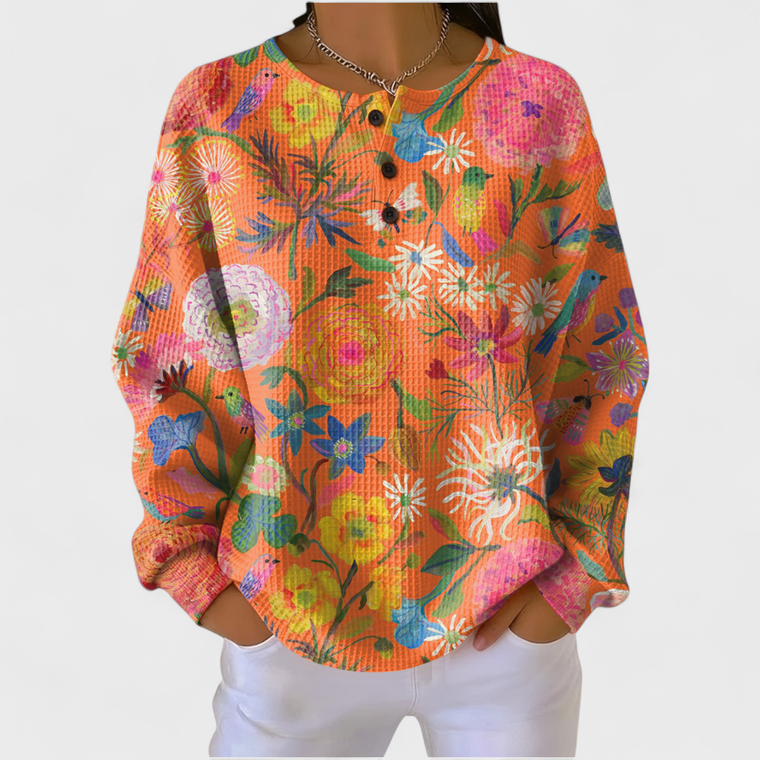 Olivia | Women's Christmas Sweatshirt Crewneck Holiday Print Long Sleeve