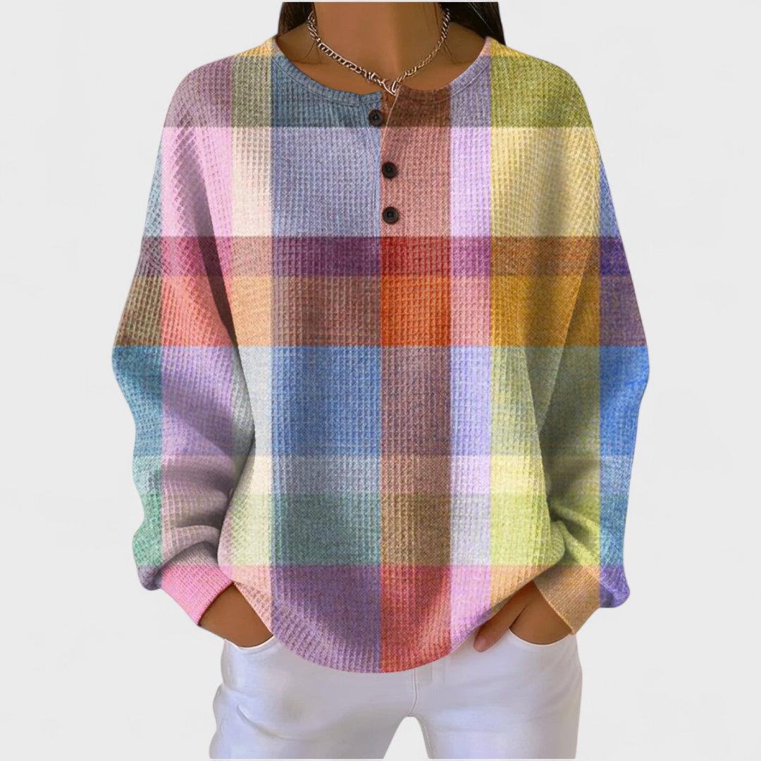 Olivia | Women's Christmas Sweatshirt Crewneck Holiday Print Long Sleeve
