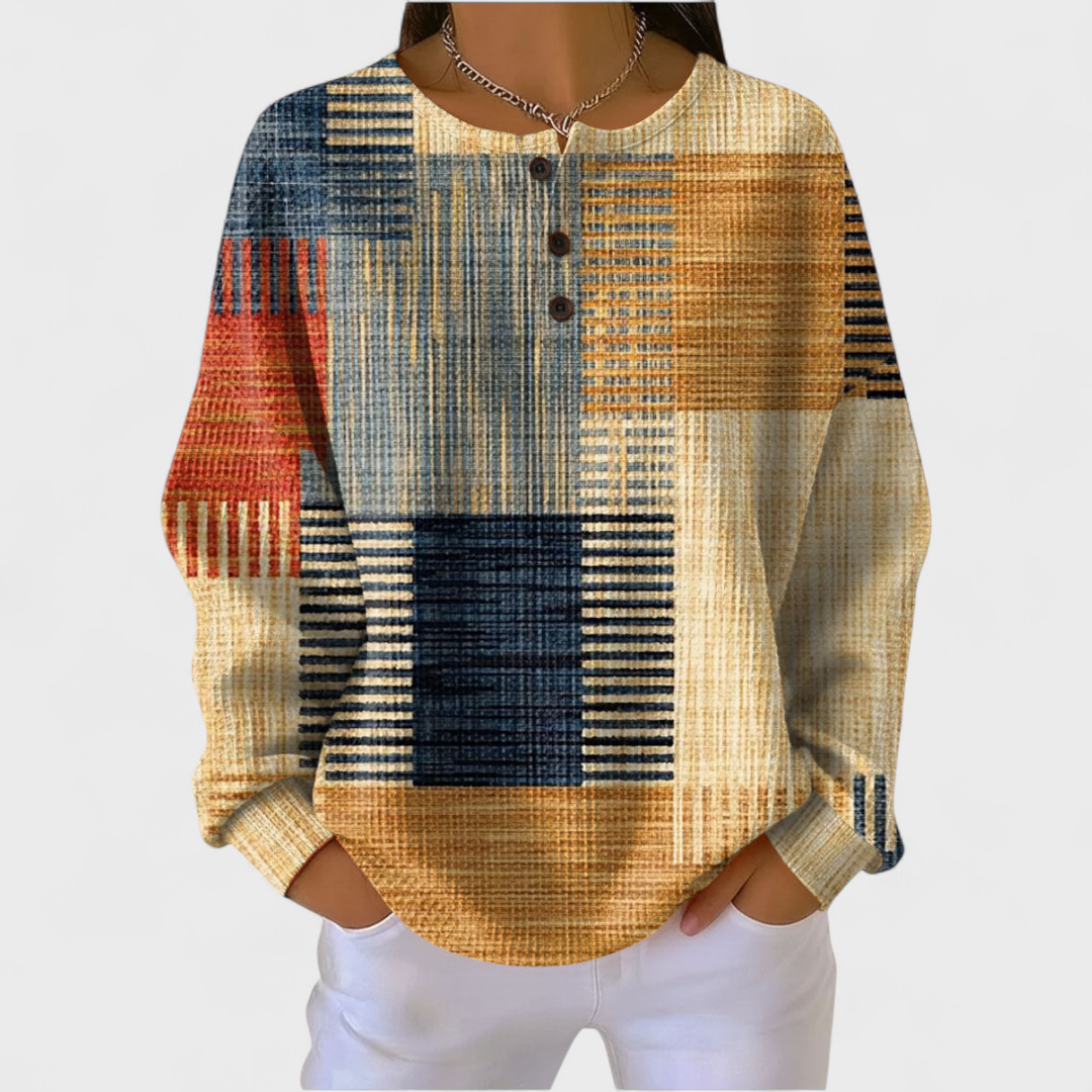 Olivia | Women's Christmas Sweatshirt Crewneck Holiday Print Long Sleeve