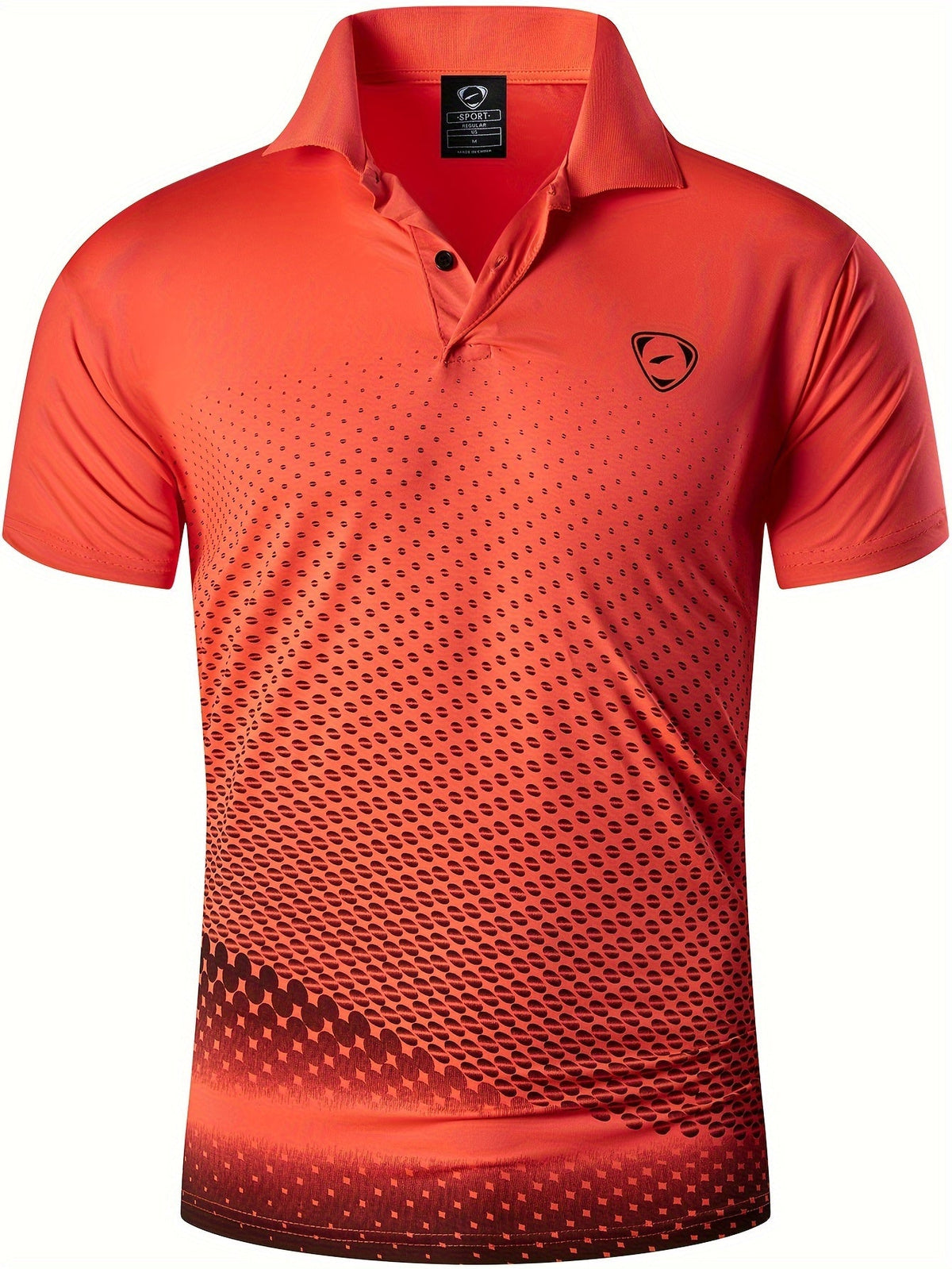 Men's Printed Polo Shirt | Short Sleeve Sports Top