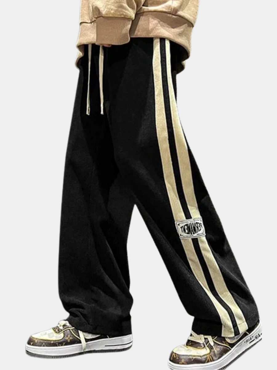 Men’s Wide Leg Side Stripe Joggers