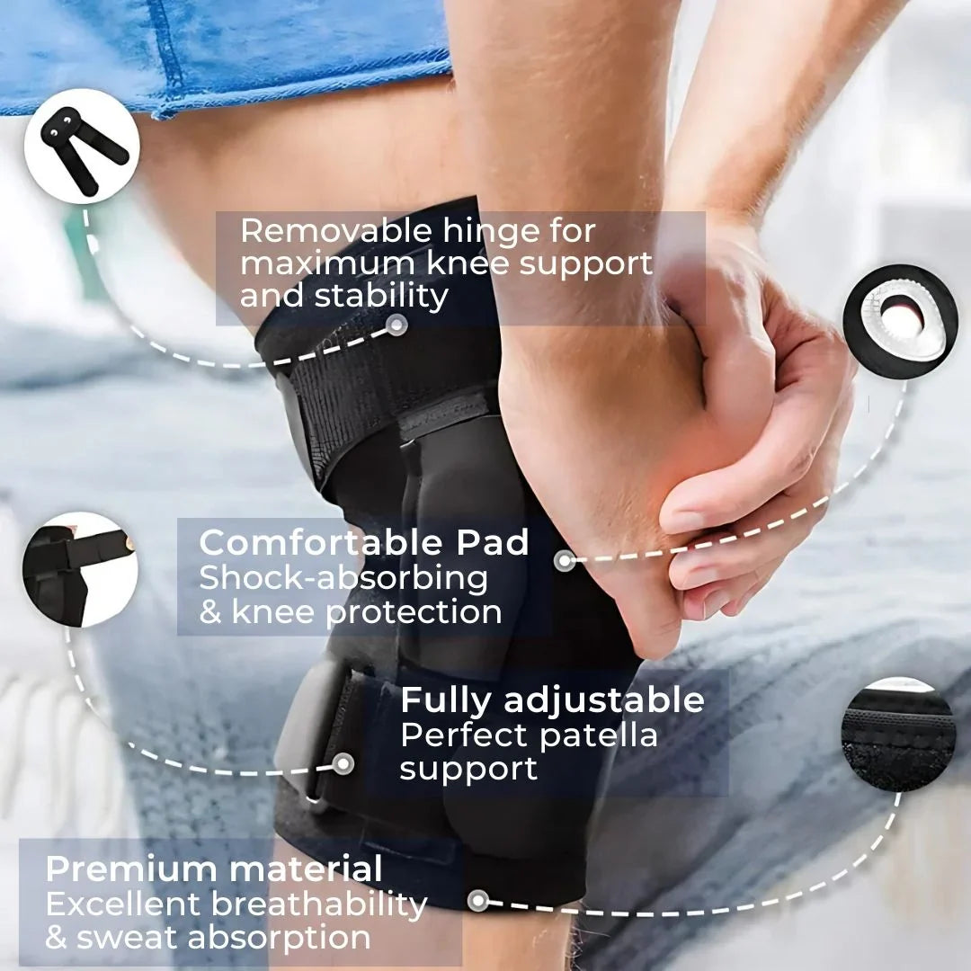 ACL Knee Brace | Dual-Hinge Open-Patella & Adjustable Straps