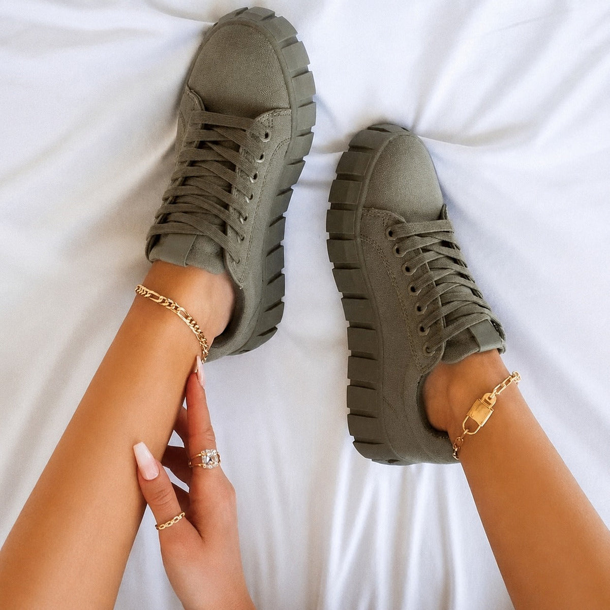 Women’s Chunky Lace-Up Platform Trainers