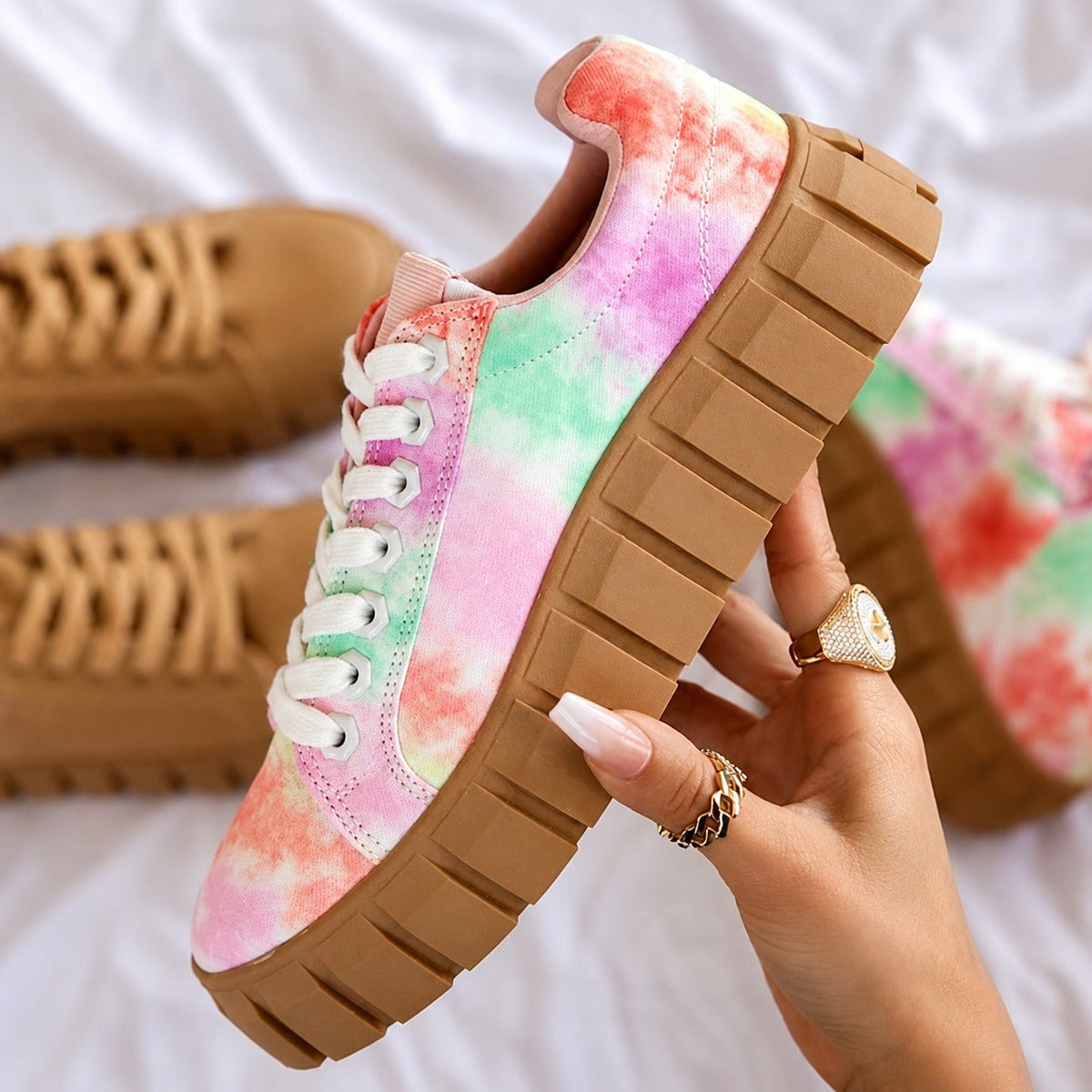 Women’s Chunky Lace-Up Platform Trainers