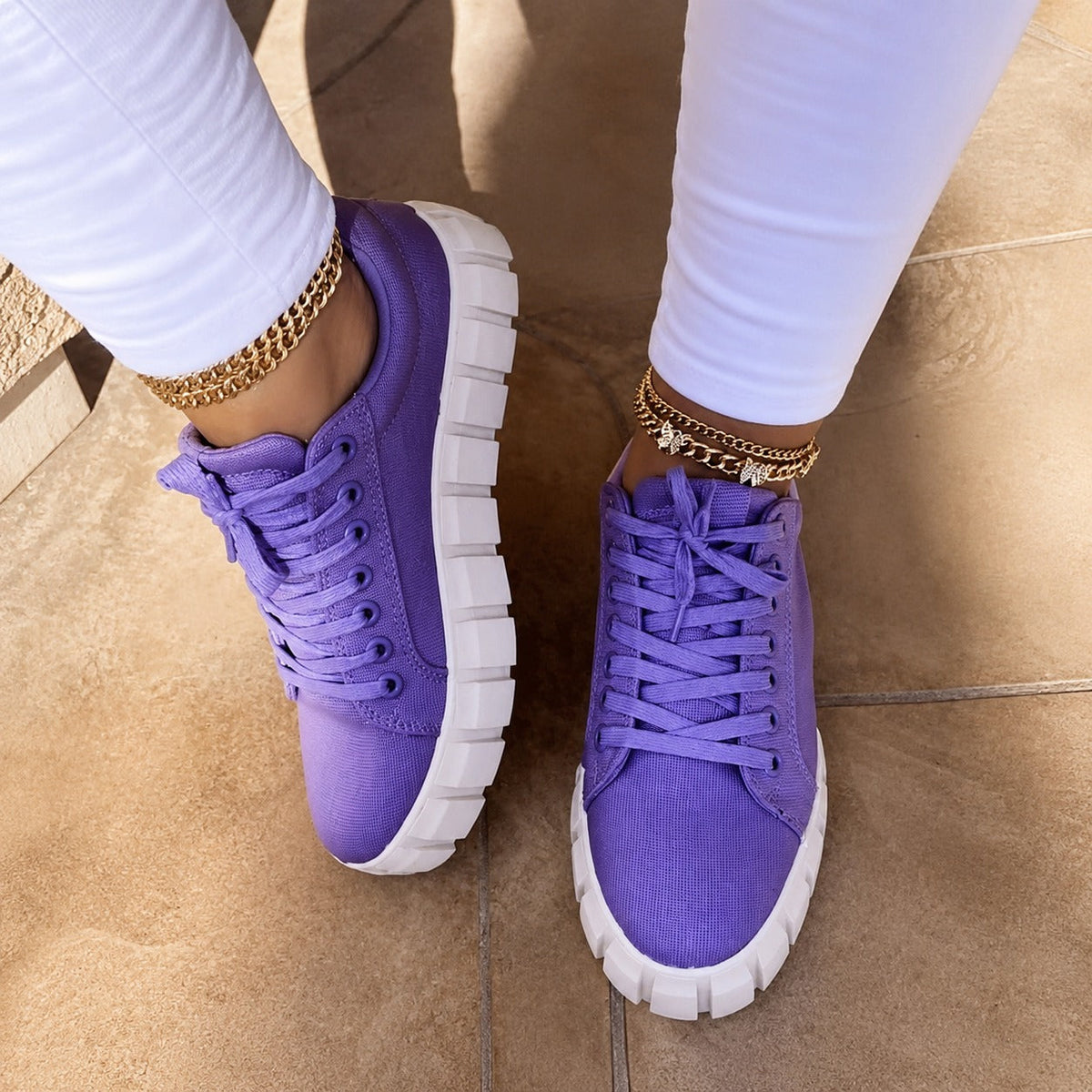 Women’s Chunky Lace-Up Platform Trainers