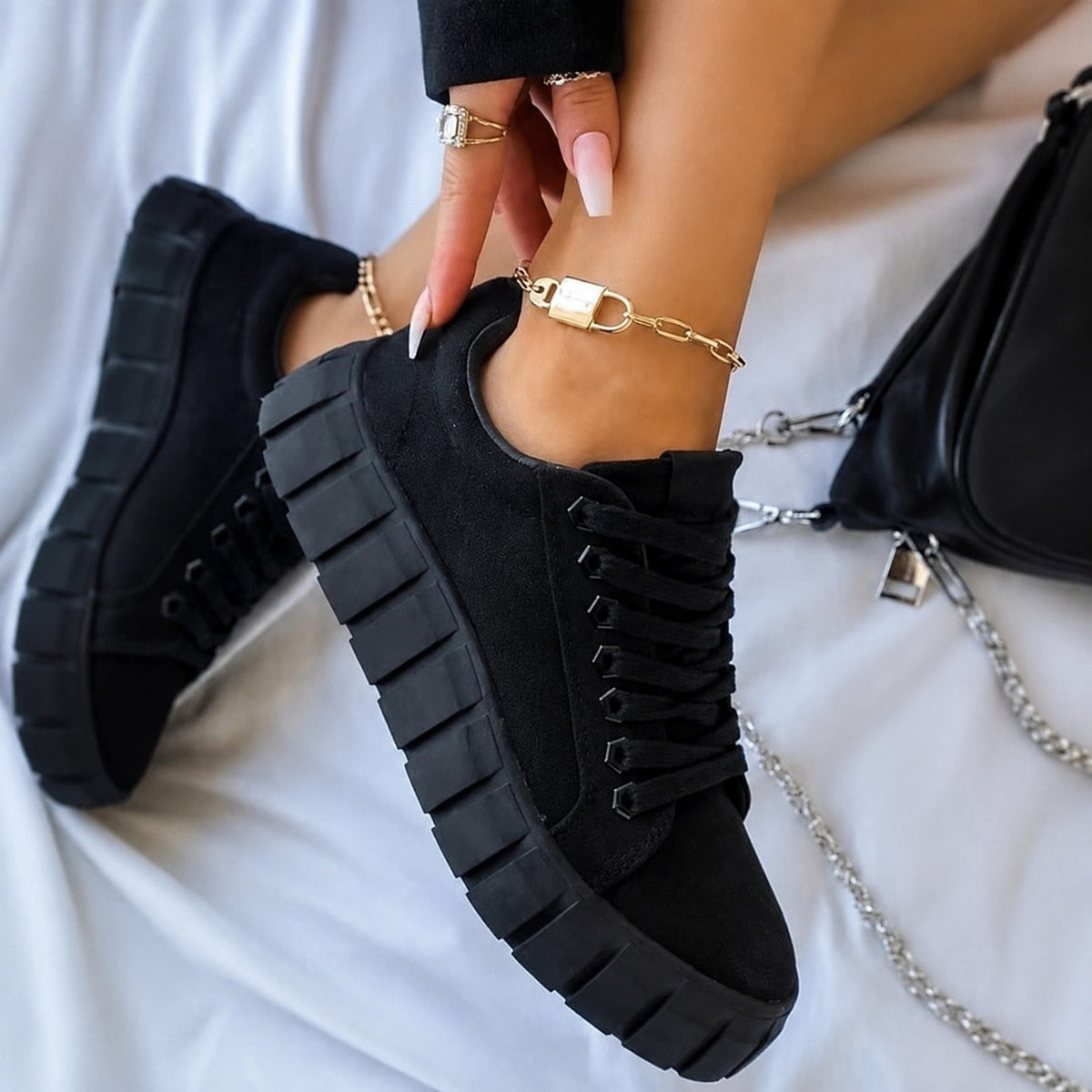 Women’s Chunky Lace-Up Platform Trainers