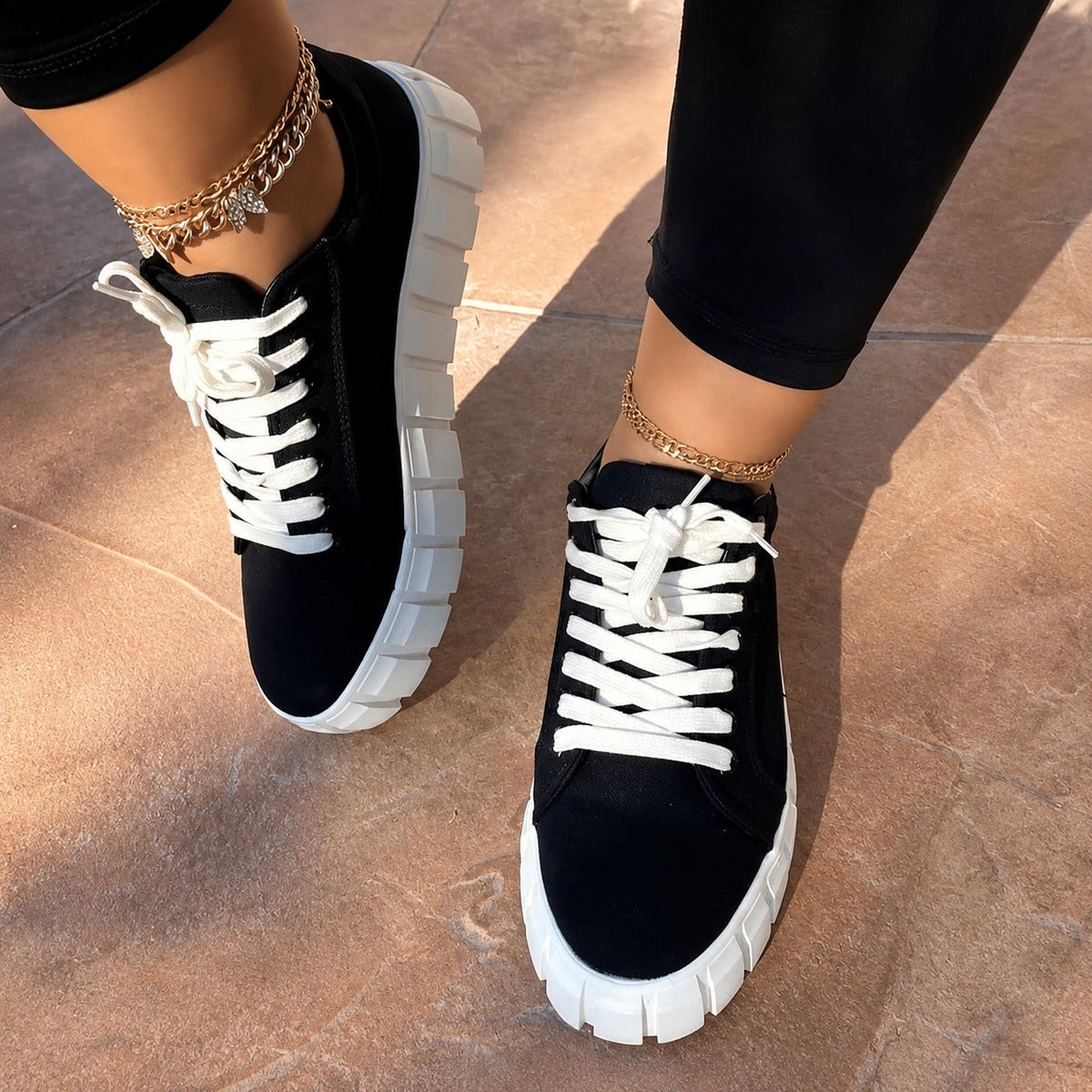 Women’s Chunky Lace-Up Platform Trainers