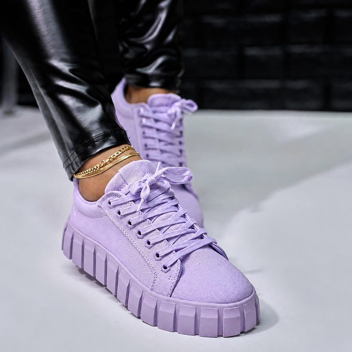 Women’s Chunky Lace-Up Platform Trainers