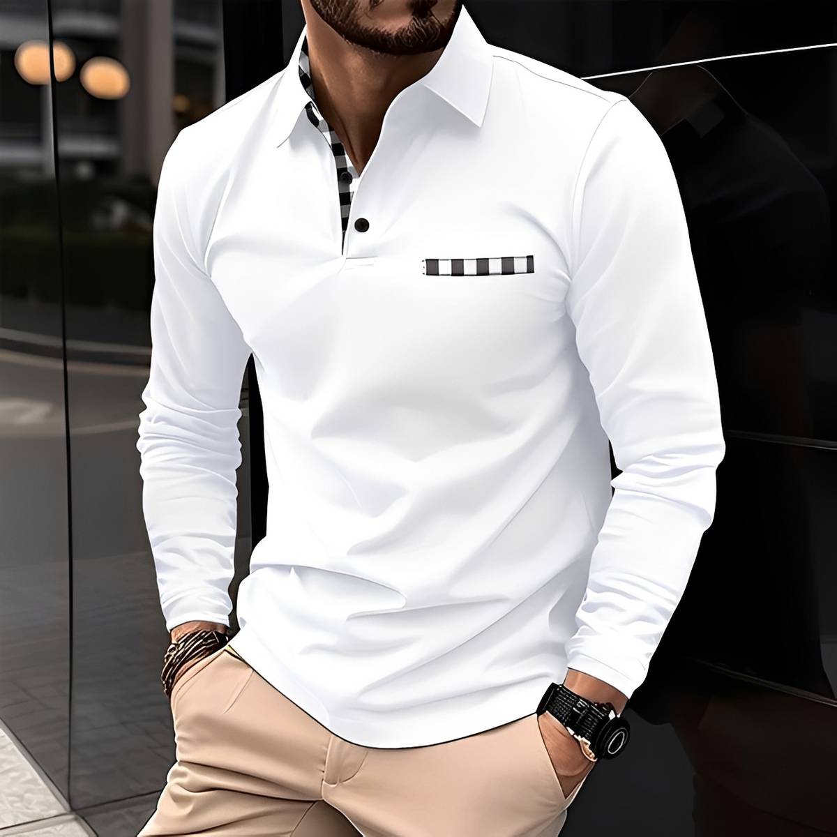 Shael - Classic and warm long-sleeve shirt
