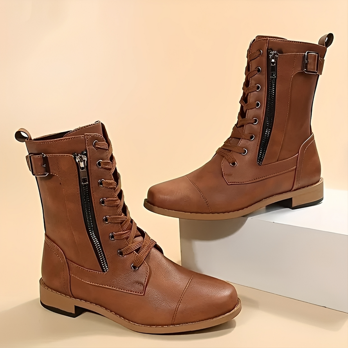 Phoebe - Elegant zip-up ankle boots