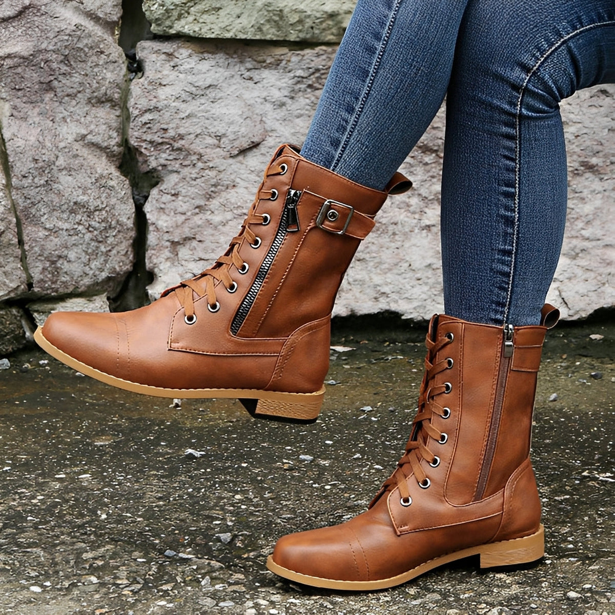 Phoebe - Elegant zip-up ankle boots