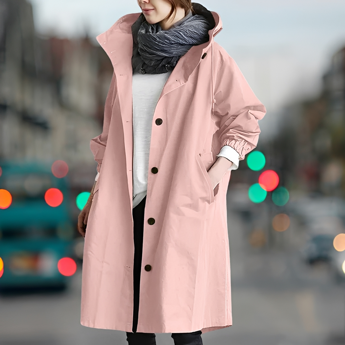 Bethany - Resistant hooded raincoat
