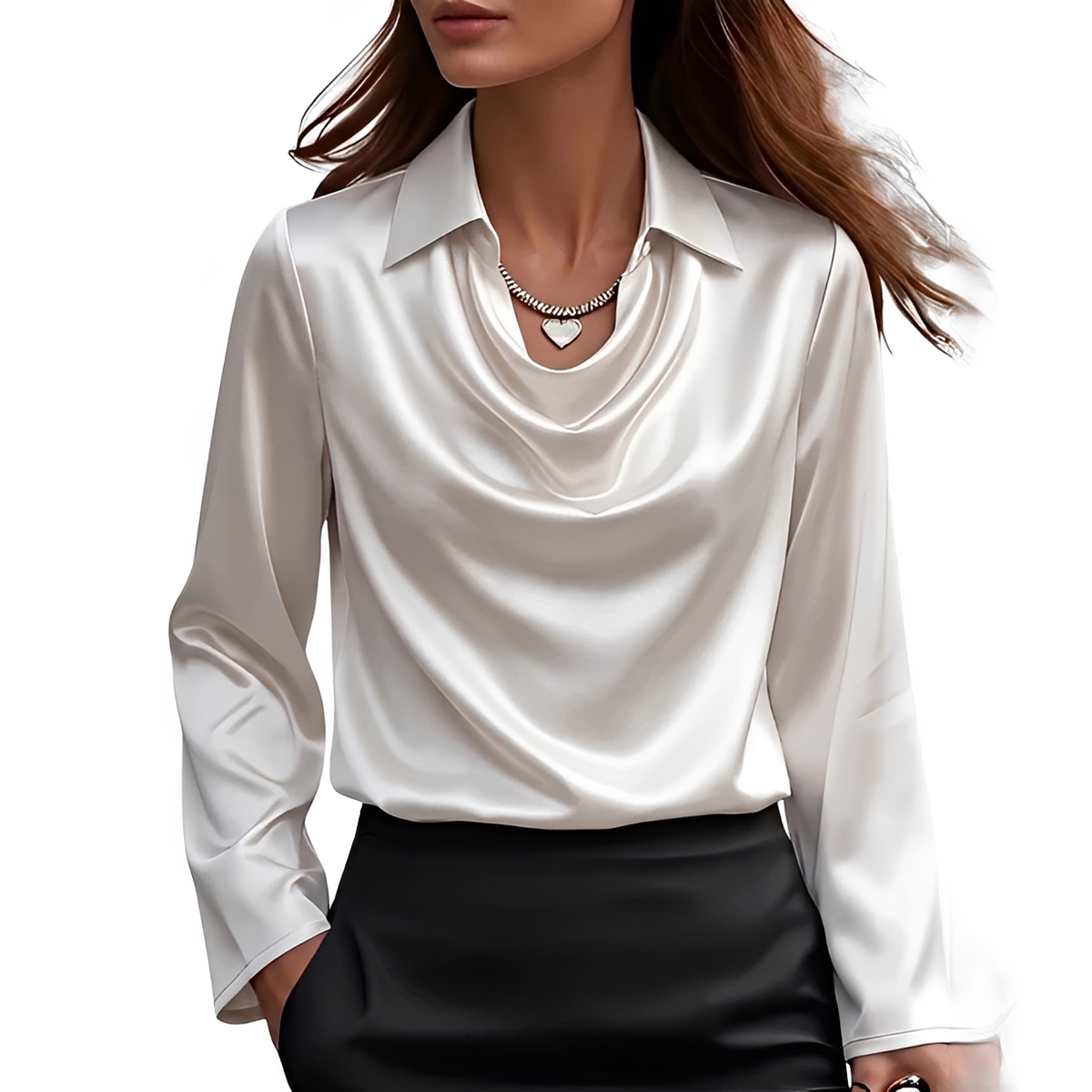 Dynah - Elegant long-sleeve blouse
