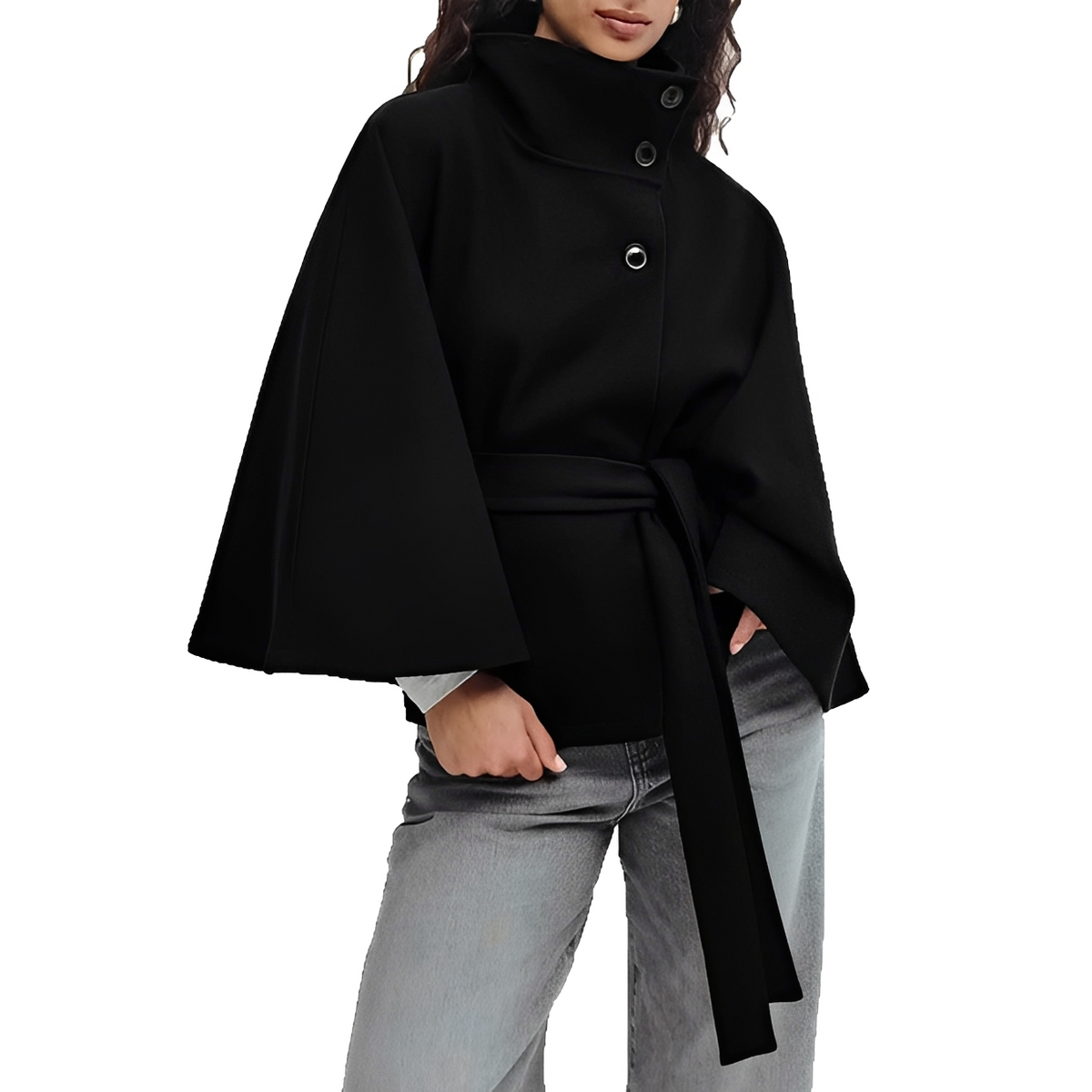 Loraine - Elegant and cozy coat with belt