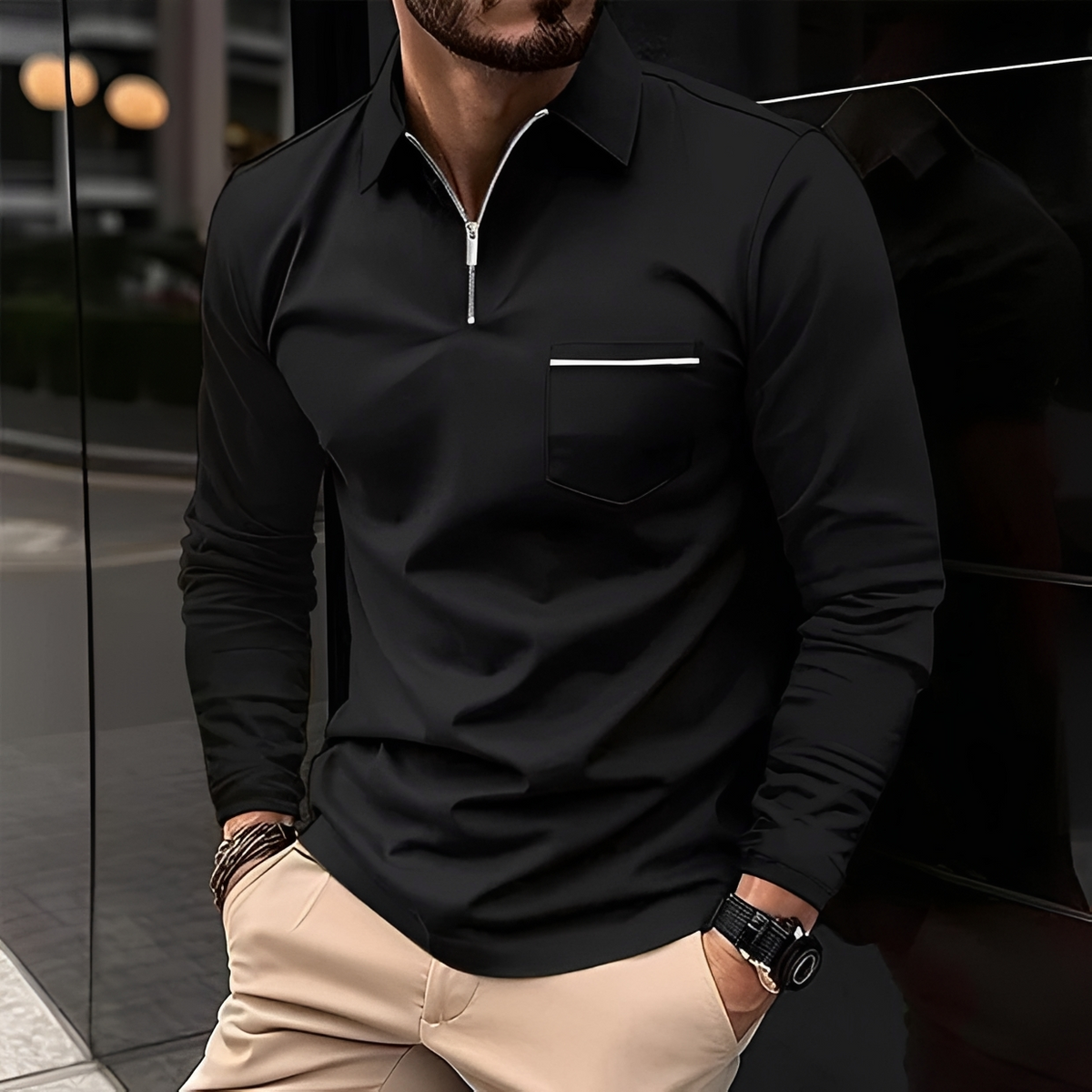 Romeo - Classic and warm long-sleeve shirt