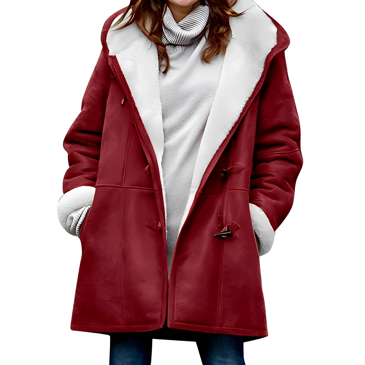 Martha - Warm and cozy coat with hood