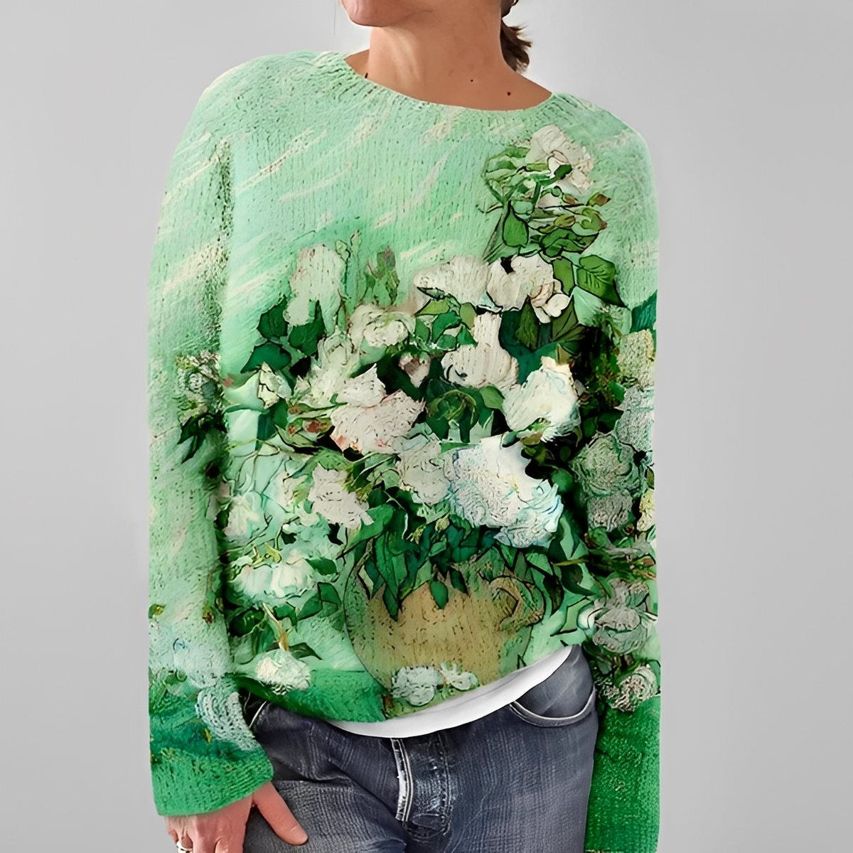 Liliane - Trendy crew neck sweater