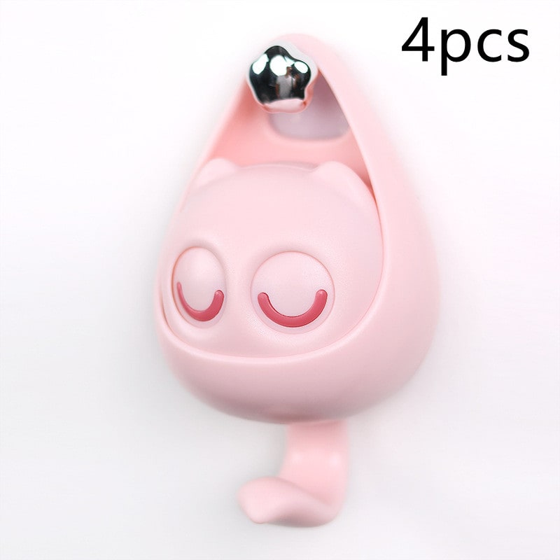 Adhesive Wall Hook Coat with Mechanical Cat Eye Design No Drill Brass