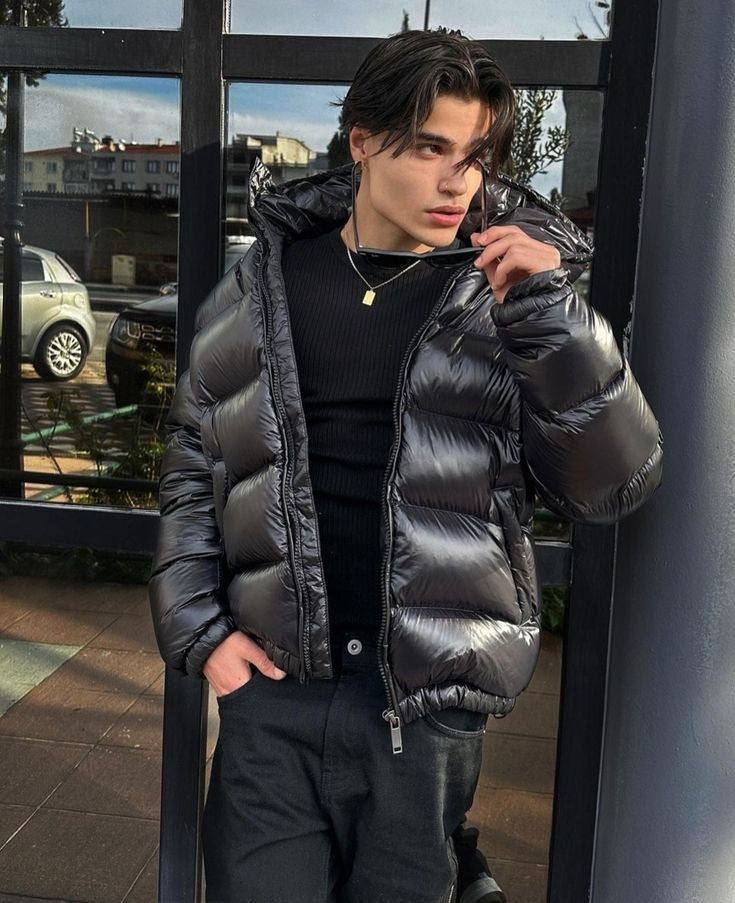 Kyle | Men's Winter Quilted Puffer Jacket with Hood
