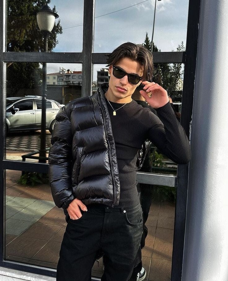 Kyle | Men's Winter Quilted Puffer Jacket with Hood
