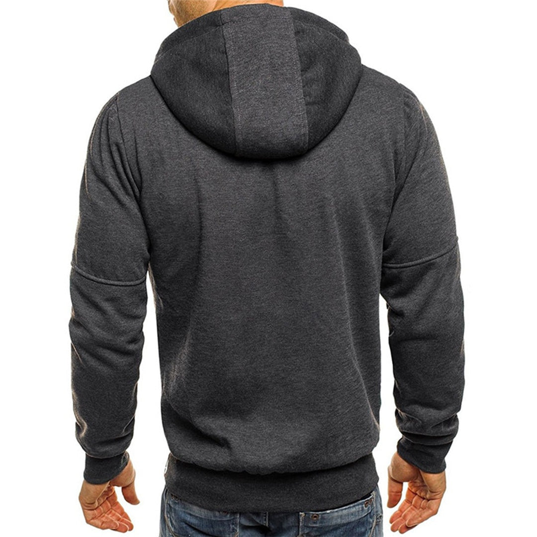 John | Men's Zip Up Hoodie Multi Pocket Hooded Sweatshirt