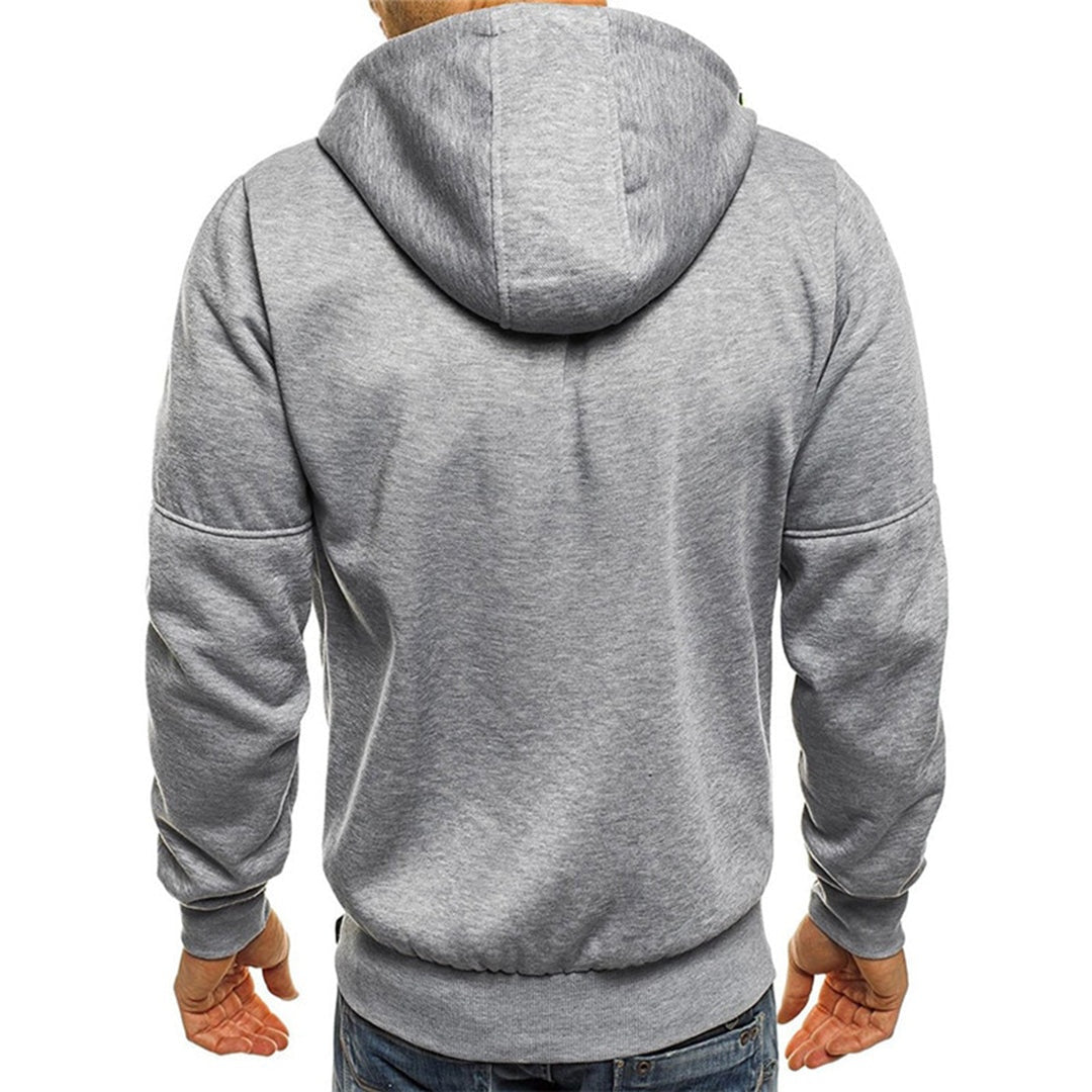 John | Men's Zip Up Hoodie Multi Pocket Hooded Sweatshirt