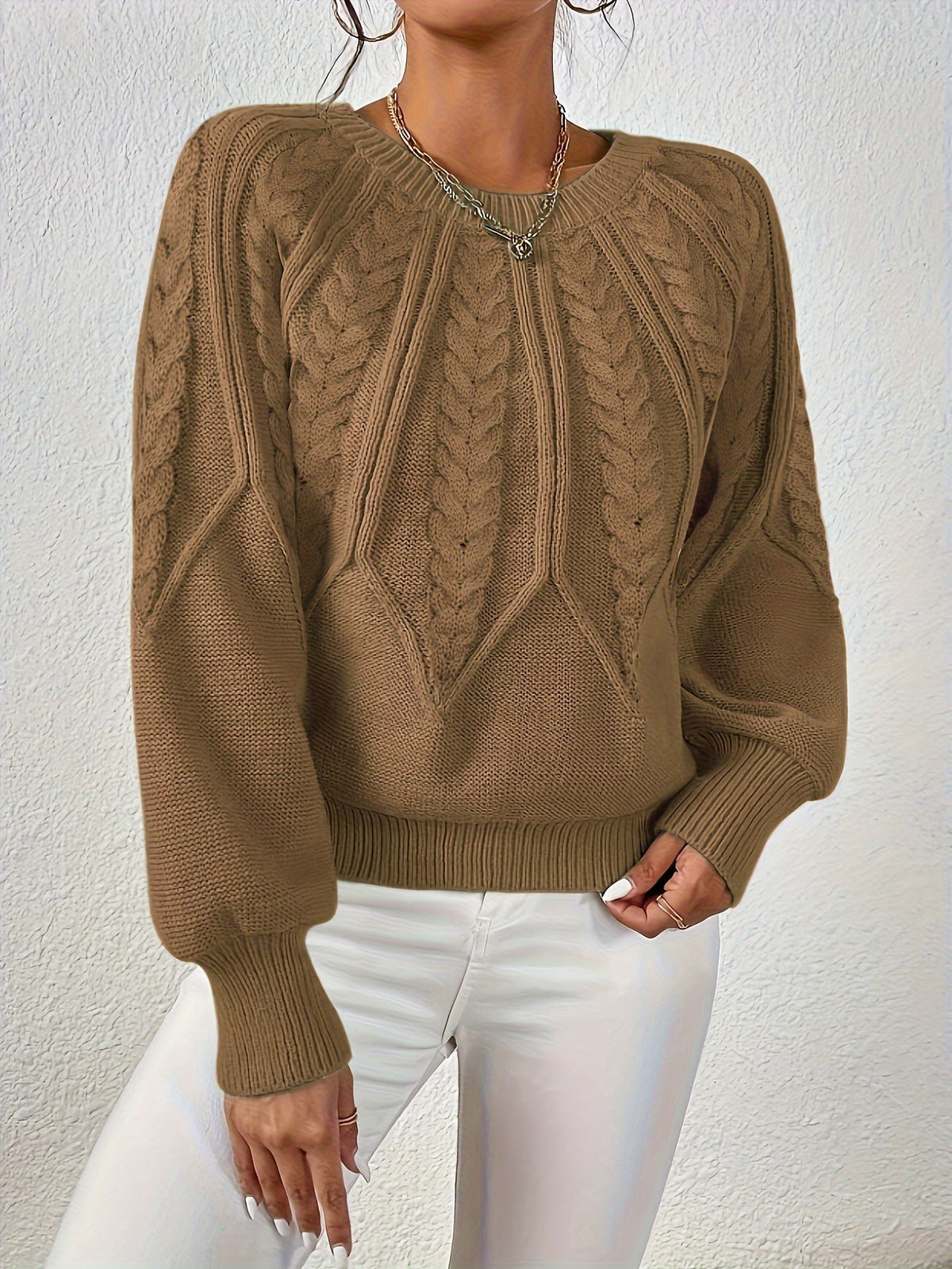 Eleanor | Oversized Cable Knit Sweater