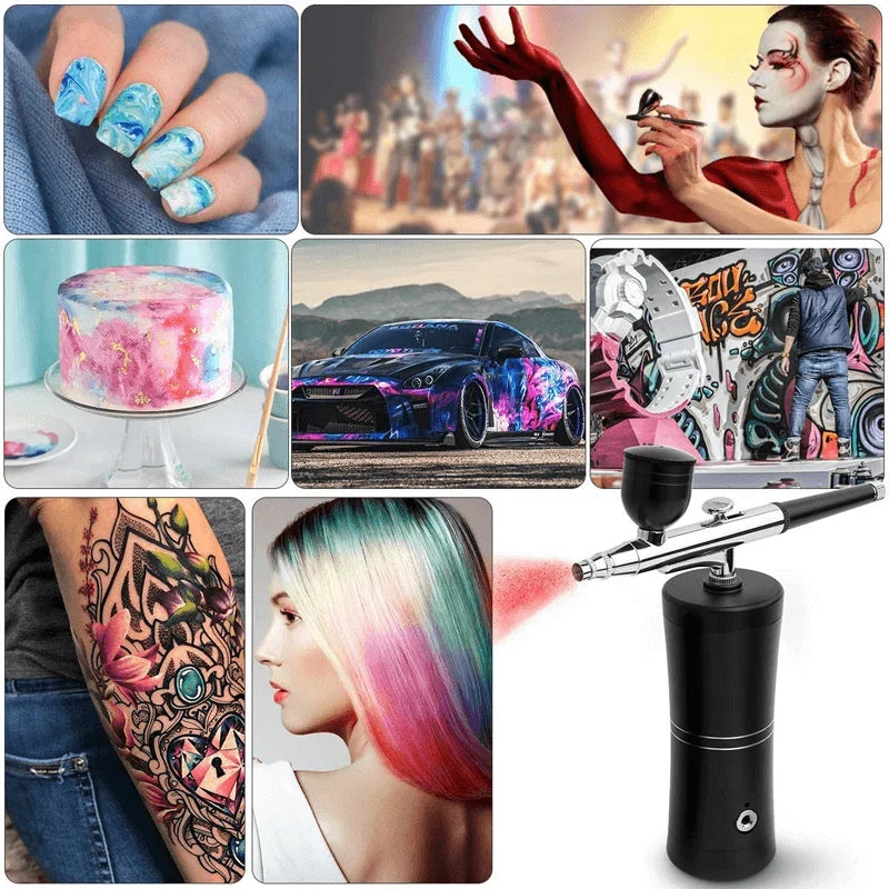 Airbrush Kit | Double-Action Precision & Wireless | USB Rechargeable
