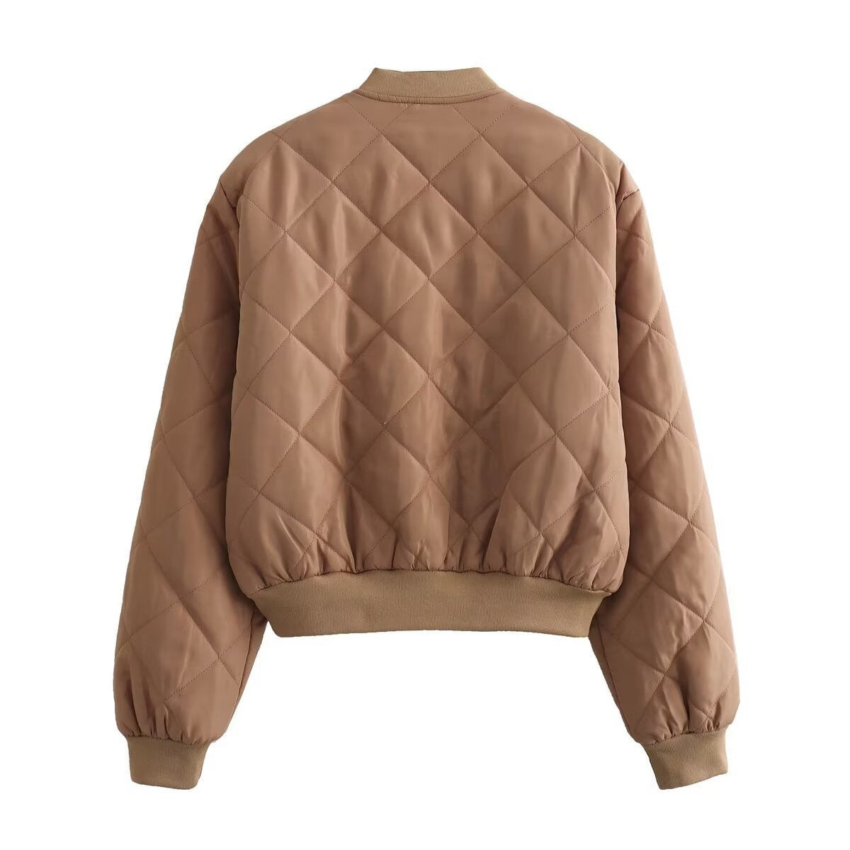 Fiona | Women's Quilted Bomber Jacket Crew Neck