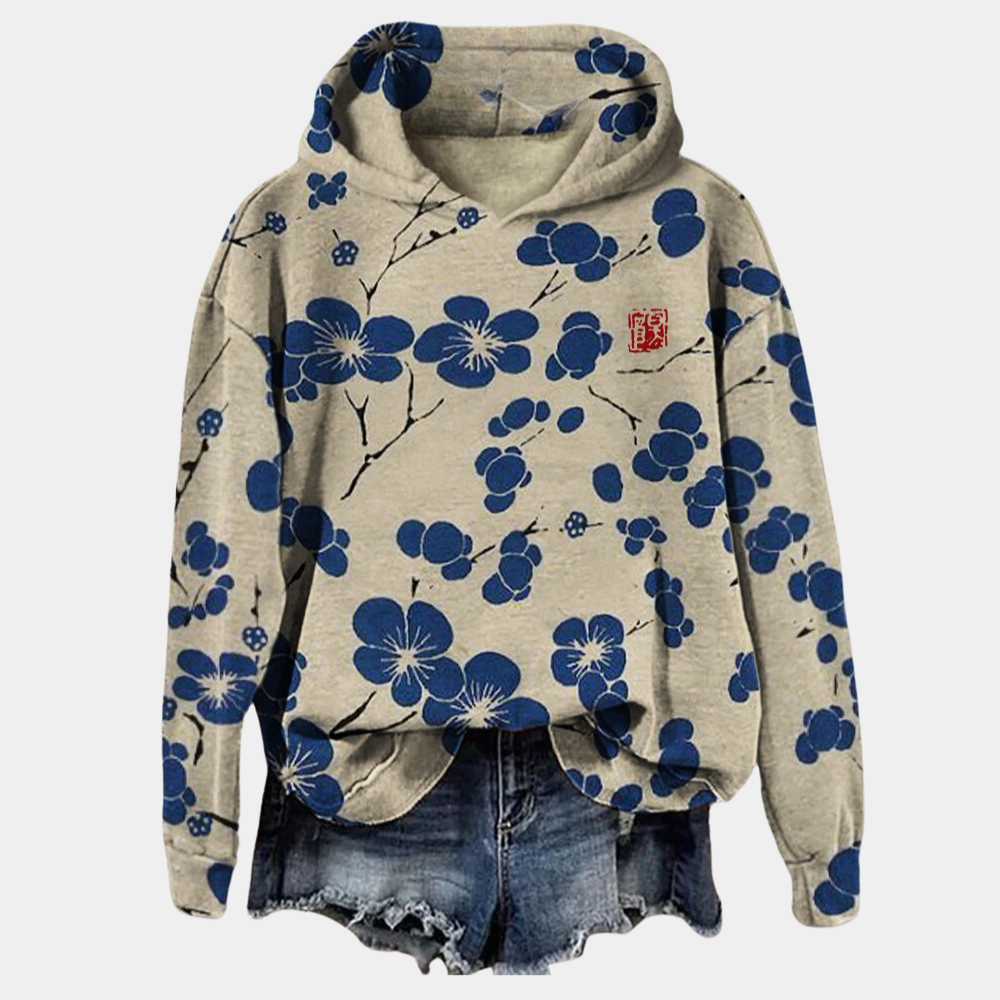 Rebecca | Women's Floral Print Hoodie Sweatshirt Oversized