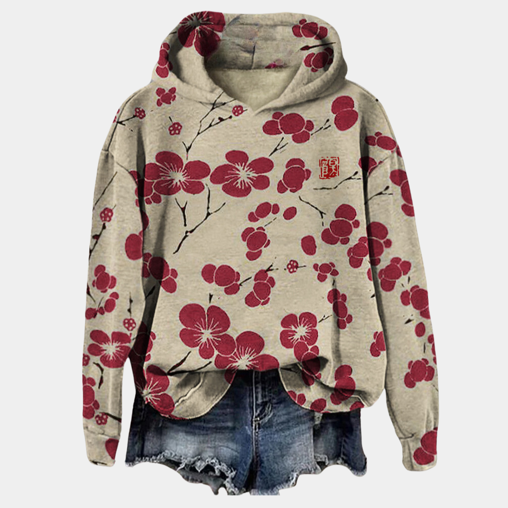 Rebecca | Women's Floral Print Hoodie Sweatshirt Oversized