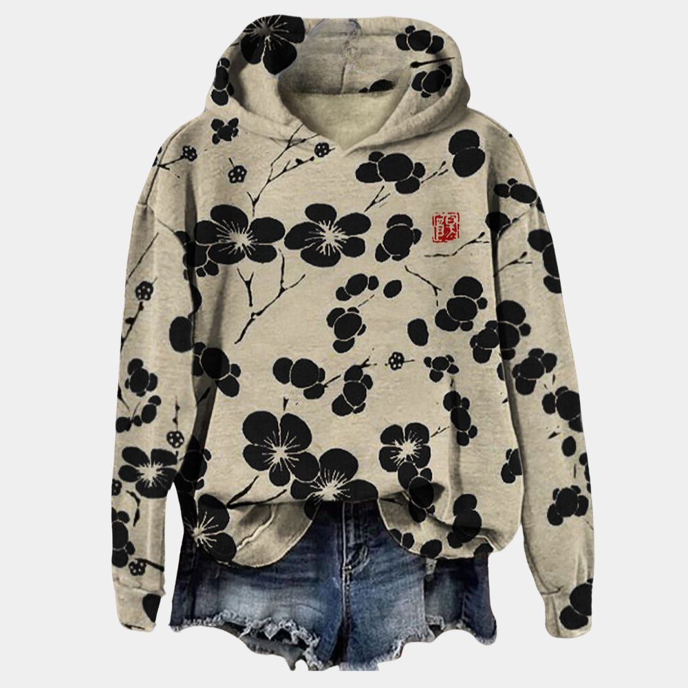 Rebecca | Women's Floral Print Hoodie Sweatshirt Oversized