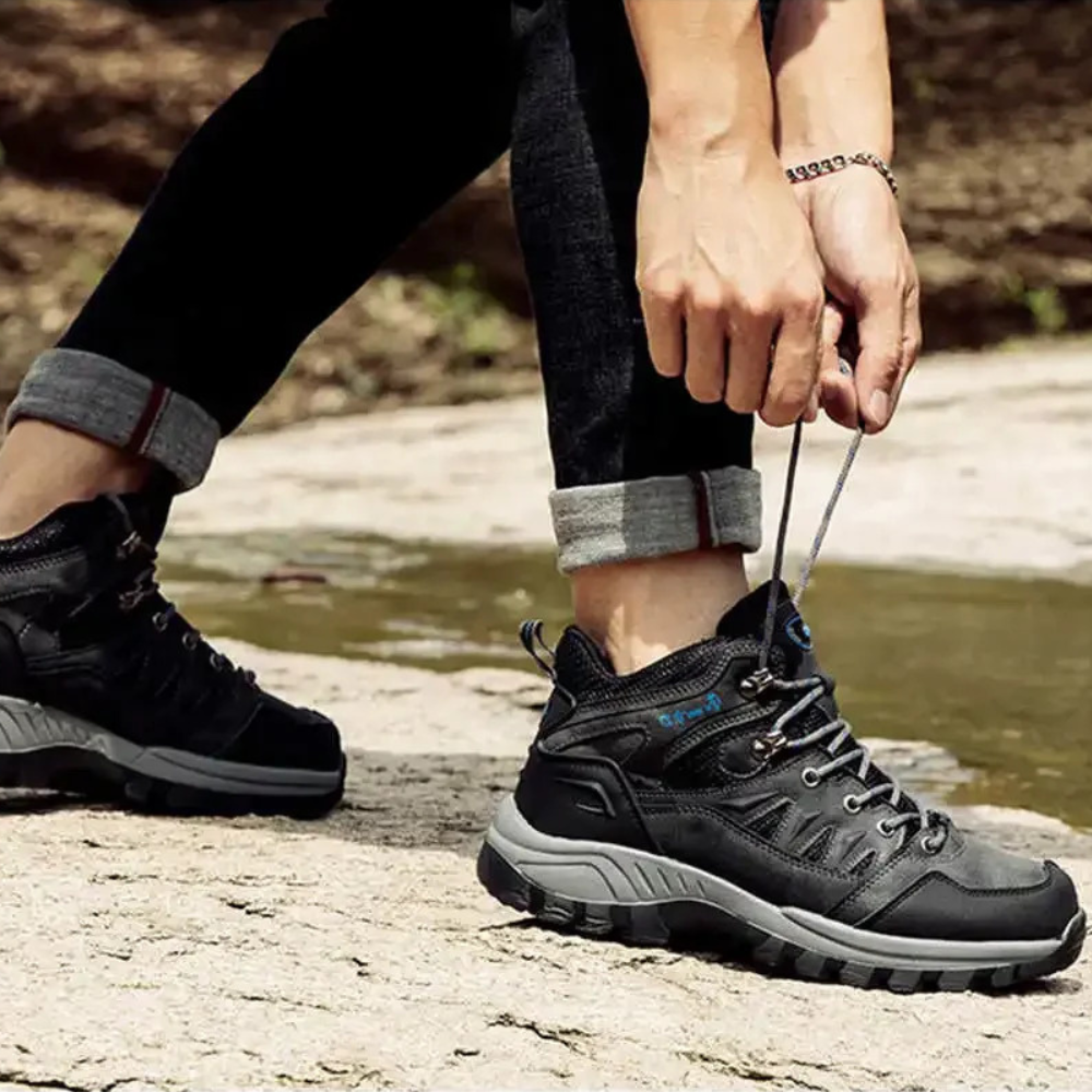 Isaiah | Men's Waterproof Hiking Boots Mid Cut Thick Sole