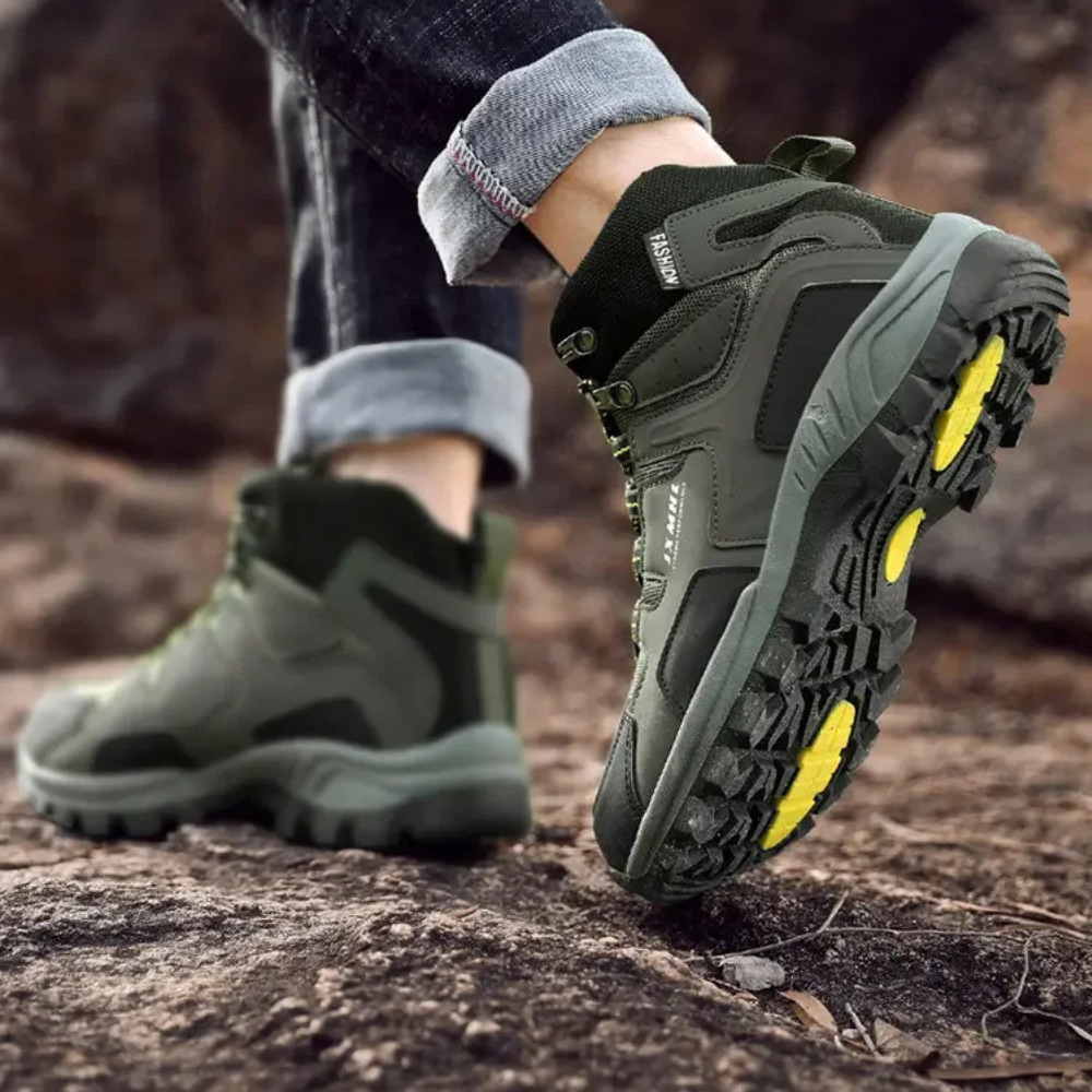 Isaiah | Men's Waterproof Hiking Boots Mid Cut Thick Sole