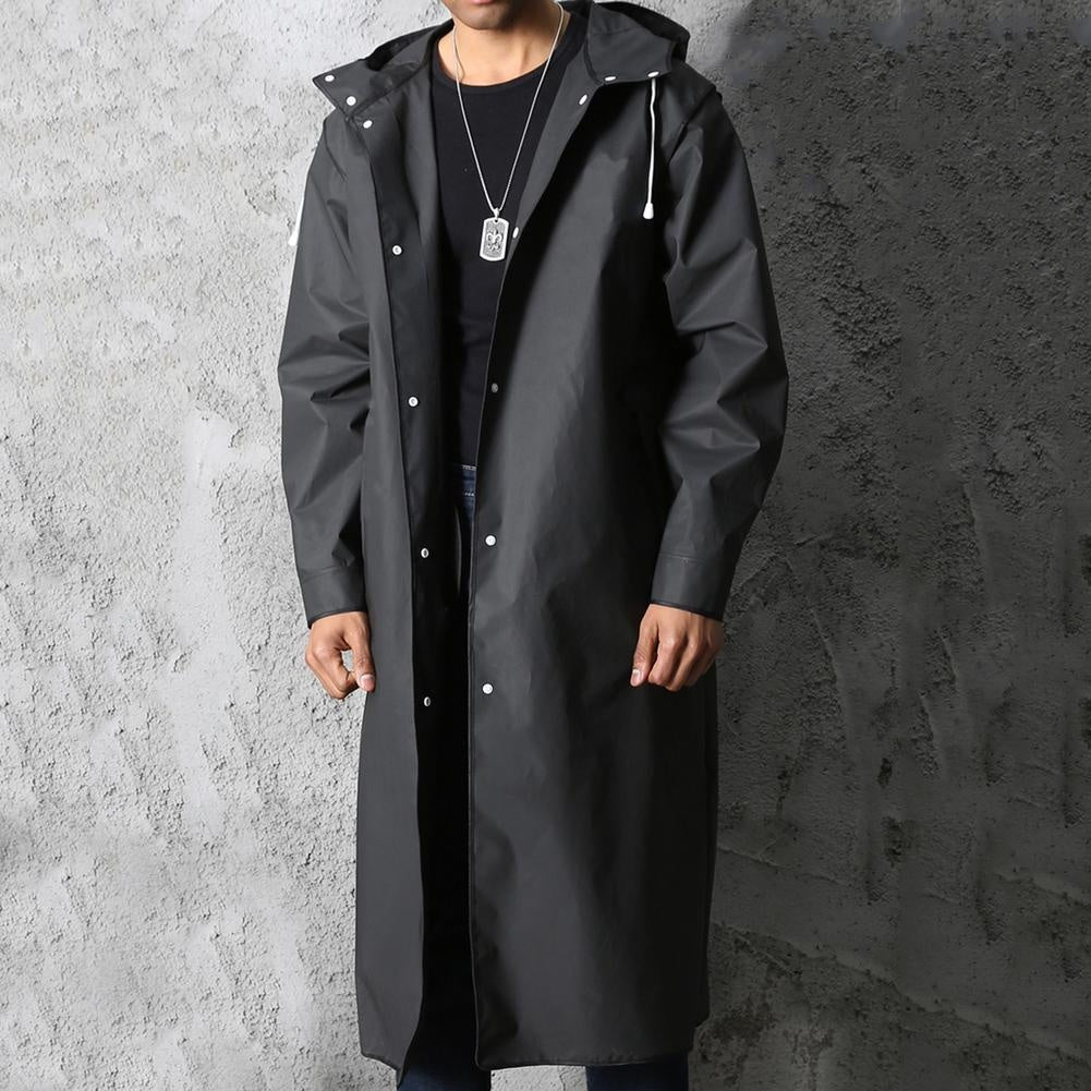 Wade | Men's Long Water Resistant Raincoat Hooded