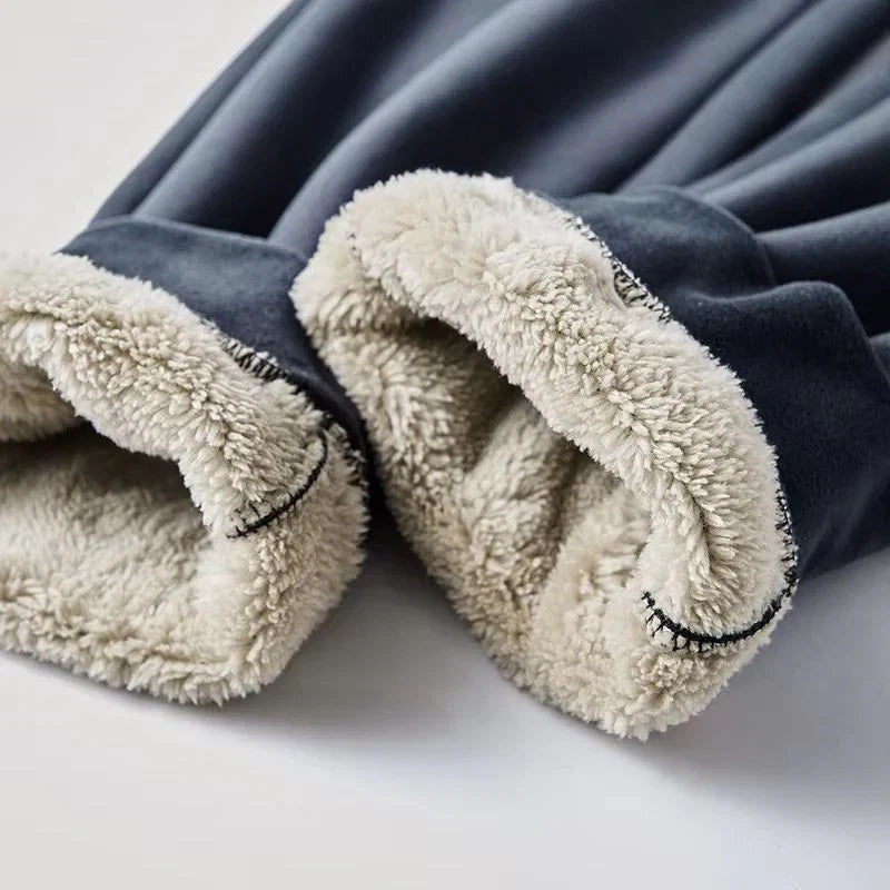 Nathan | Men's Sherpa Lined Sweatsuit Hooded Zip Up Winter