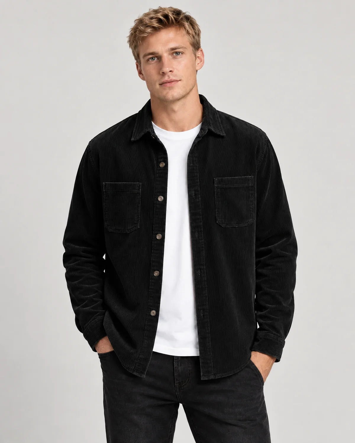 Fraser | Men's Shirt Jacket with Flap Chest Pockets