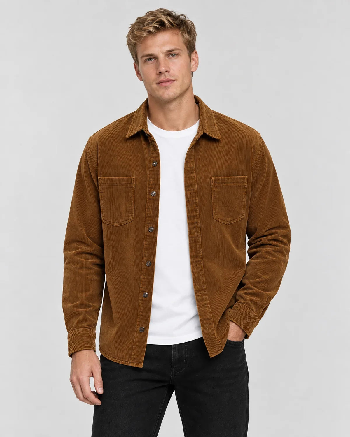 Fraser | Men's Shirt Jacket with Flap Chest Pockets