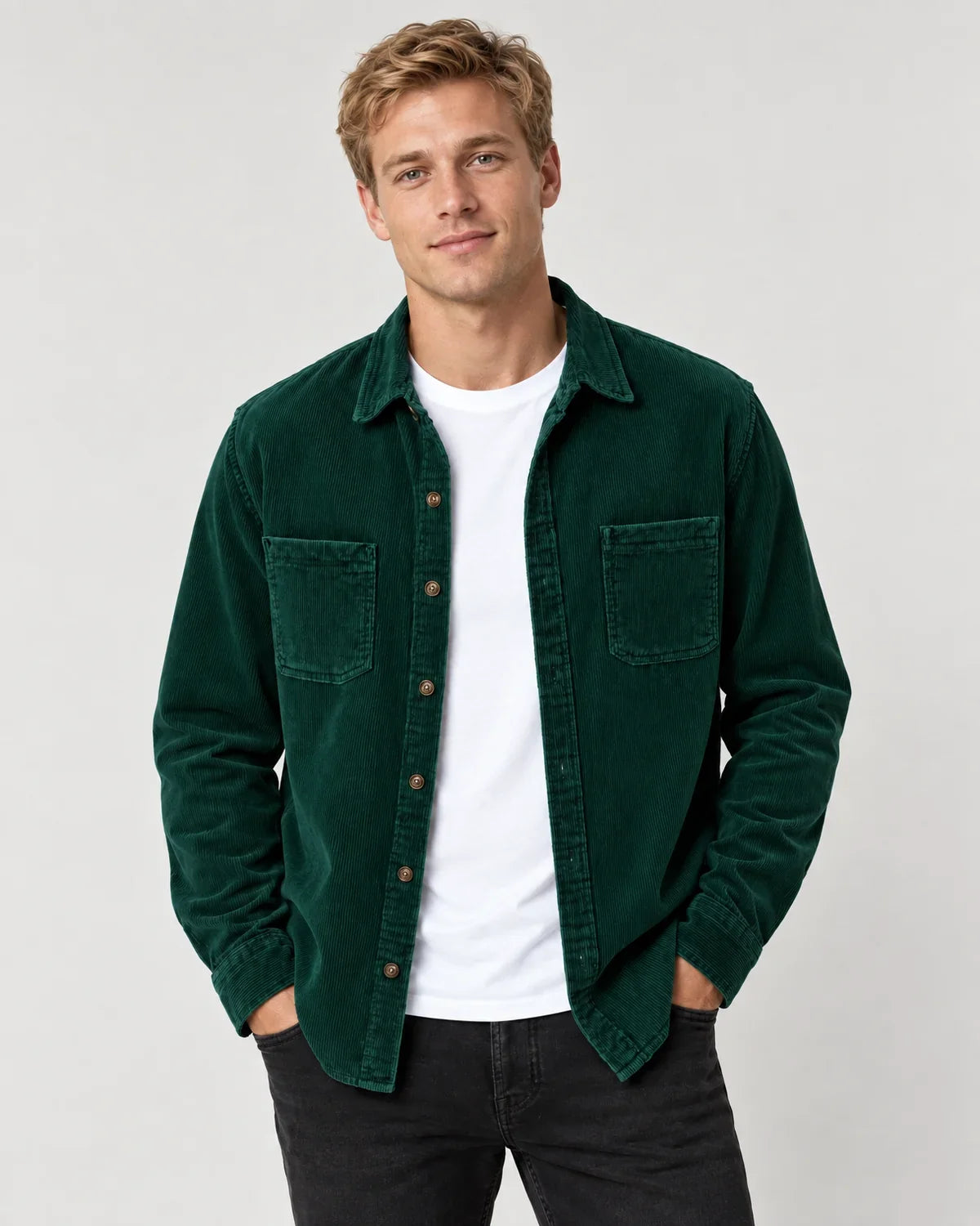 Fraser | Men's Shirt Jacket with Flap Chest Pockets