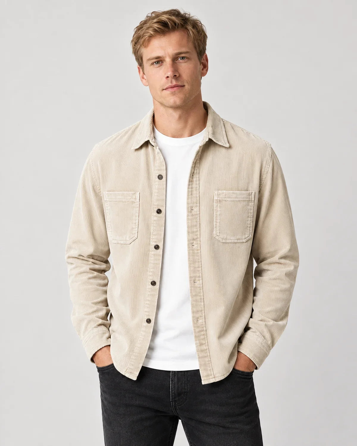 Fraser | Men's Shirt Jacket with Flap Chest Pockets