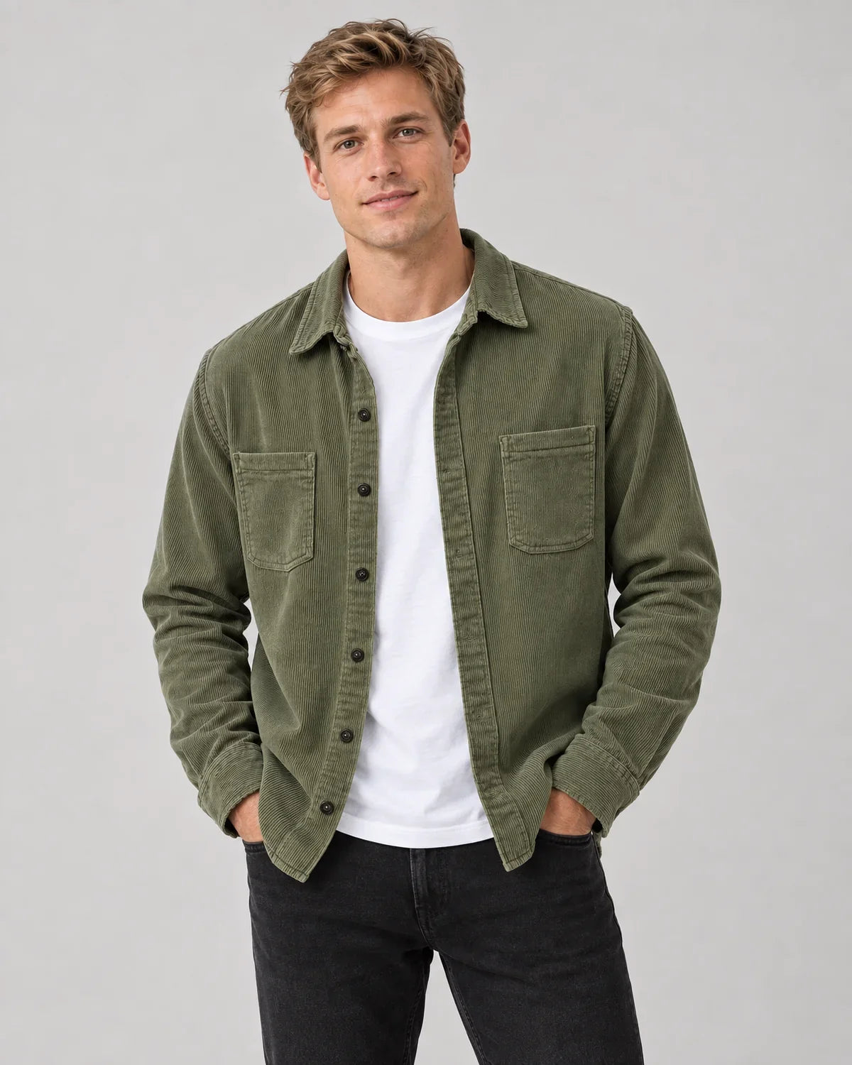 Fraser | Men's Shirt Jacket with Flap Chest Pockets