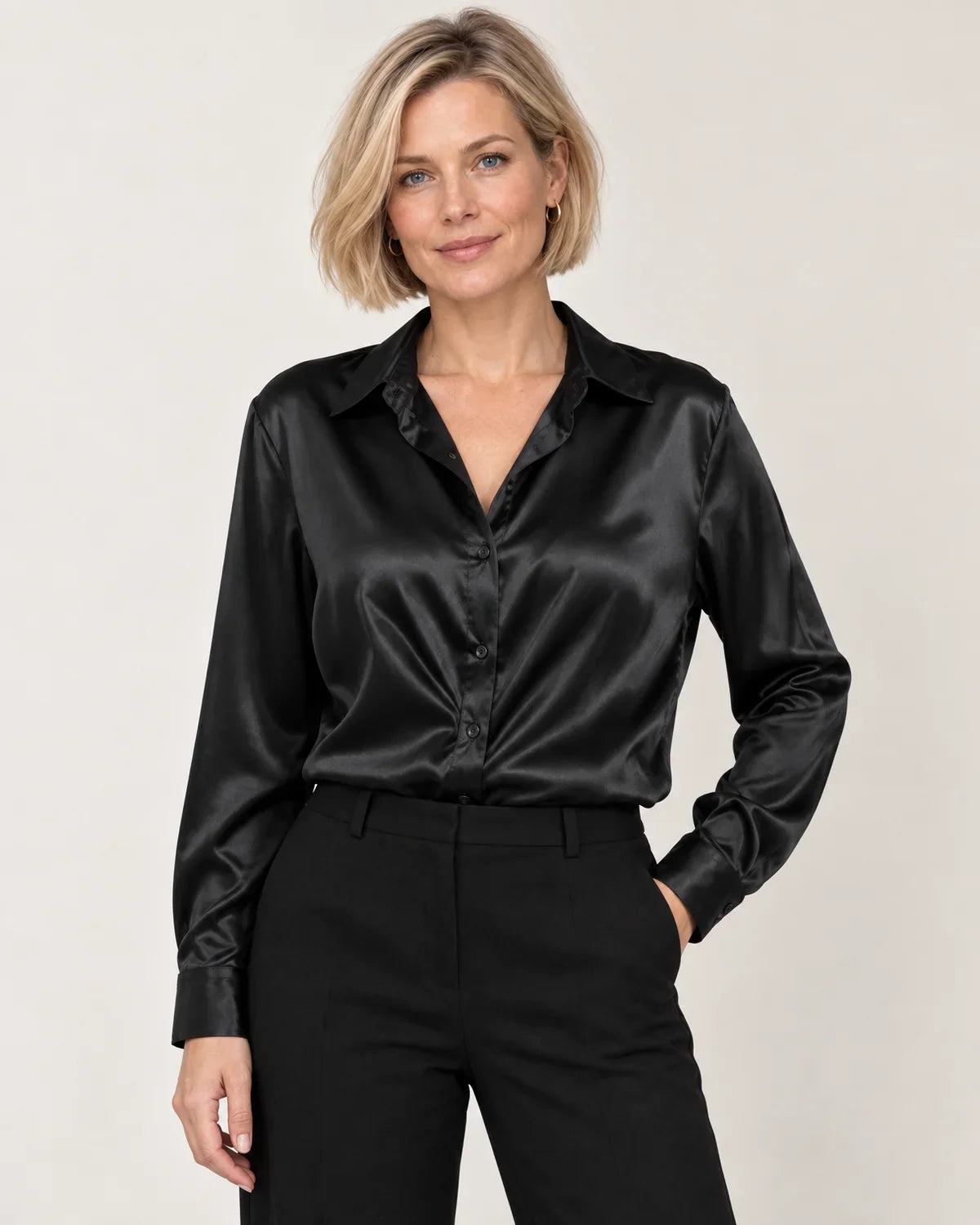 Noemi | Women's Long Sleeve Button-Up Blouse