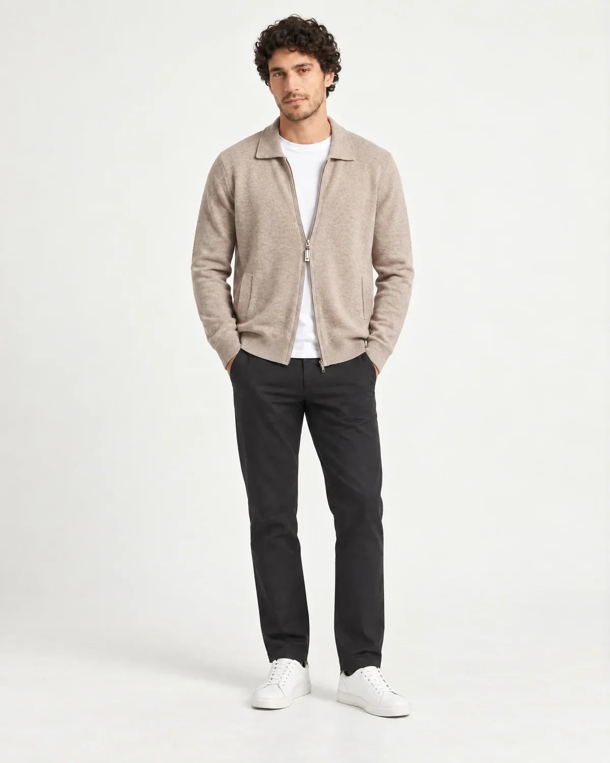 Corbin | Men's Full-Zip Cardigan Sweater with Shirt Collar
