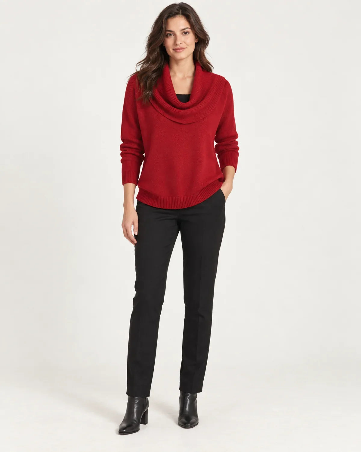 Isolde | Women's Cowl Neck Knit Sweater