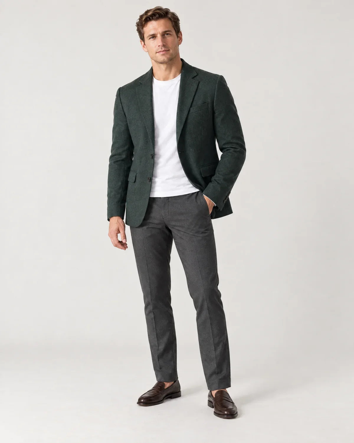 Ellery | Men's Tailored Knit Blazer Jacket with Notch Lapel