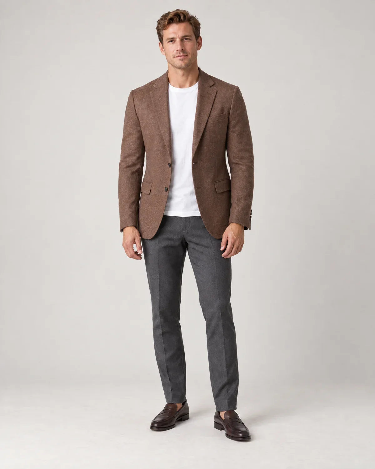 Ellery | Men's Tailored Knit Blazer Jacket with Notch Lapel