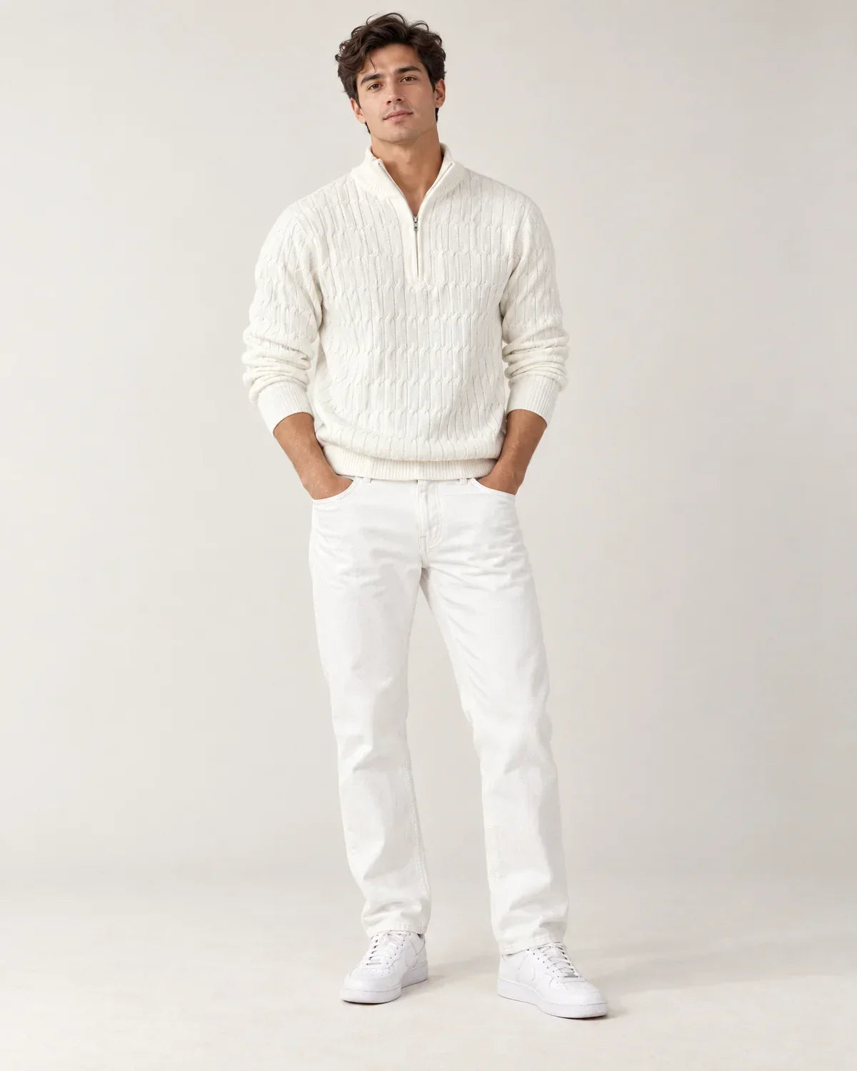 Emory | Men's Quarter-Zip Sweater Funnel Neck Pullover