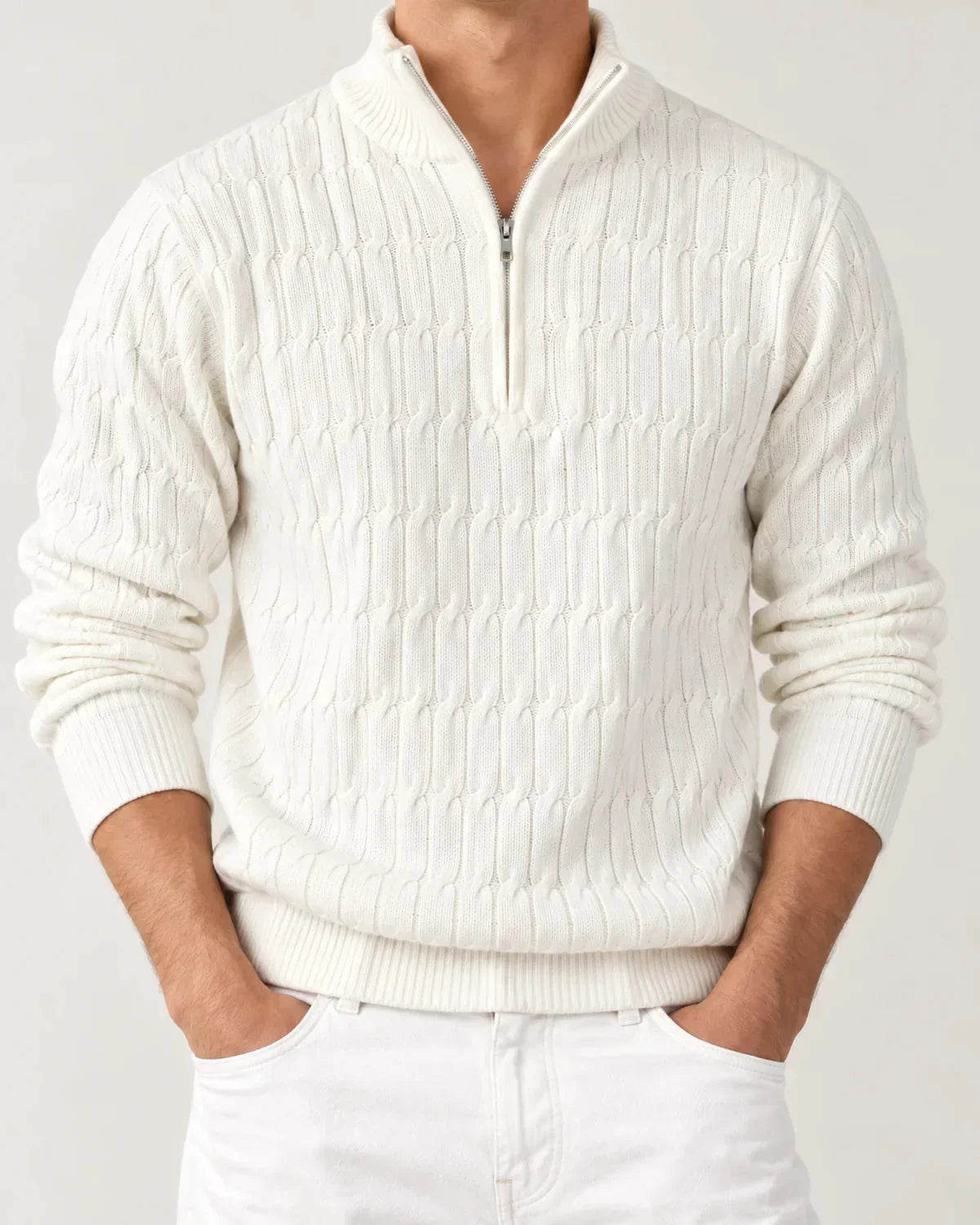 Emory | Men's Quarter-Zip Sweater Funnel Neck Pullover