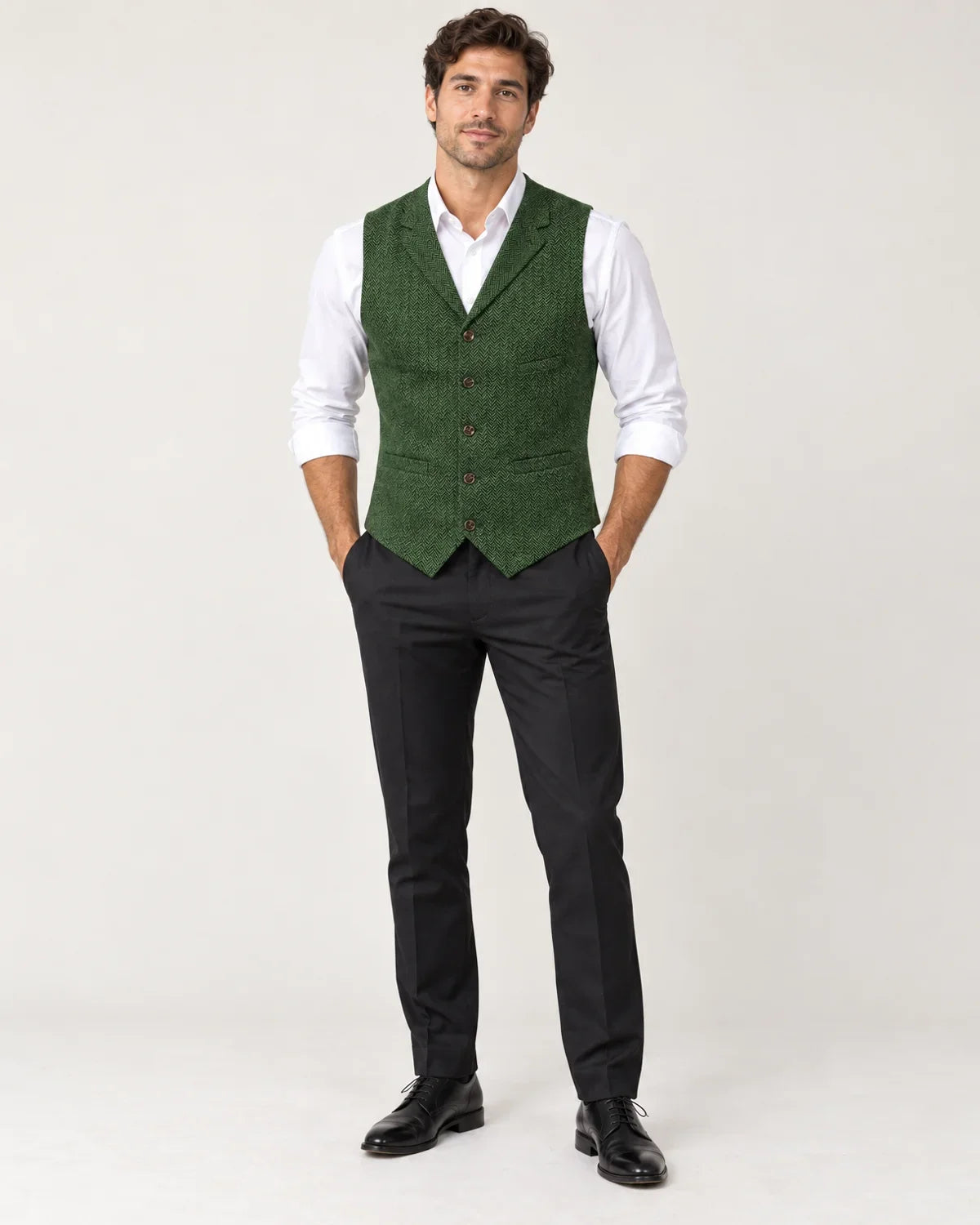 Fenwick | Men's Herringbone Tailored Waistcoat